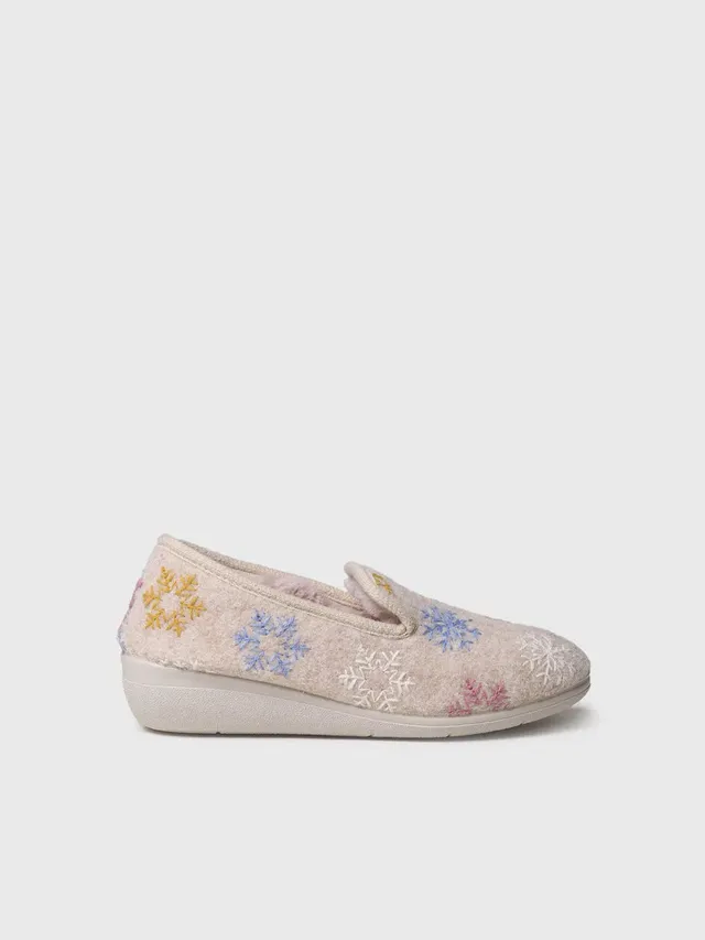 Toni Pons Carme-CP chaussons femme écru fourrés