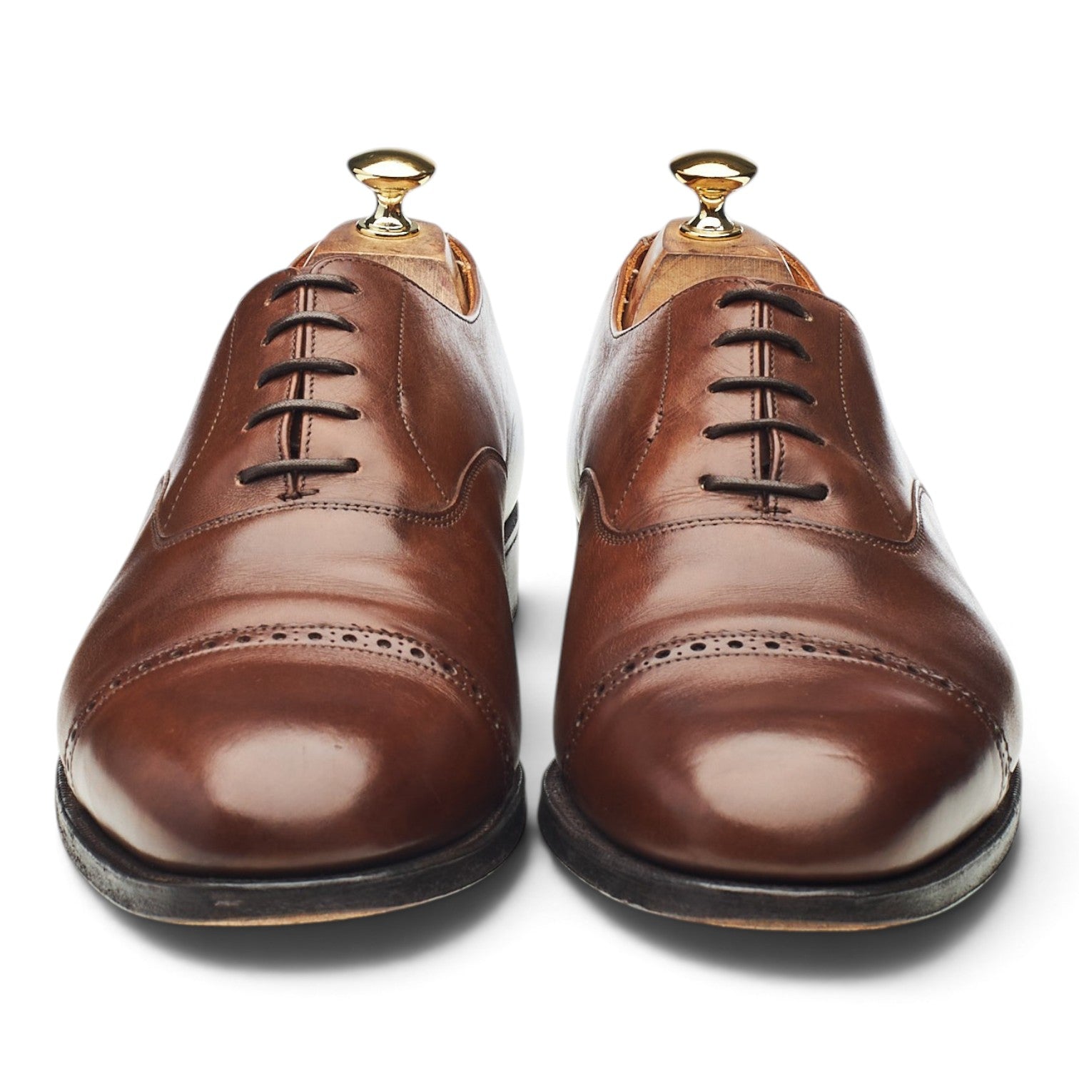 Ralph Lauren oxford cuir marron antique UK 11