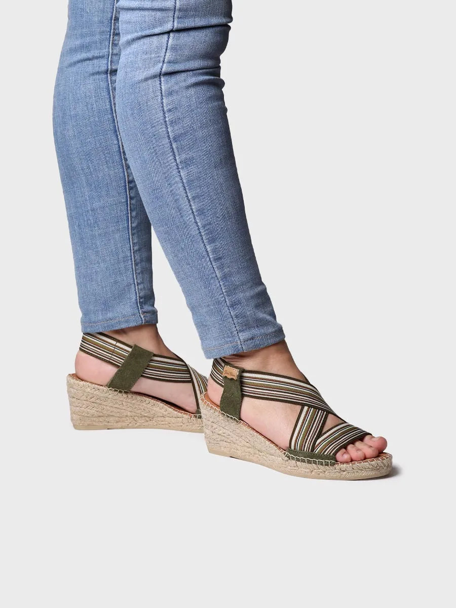 Toni Pons Tina espadrilles compensées kaki