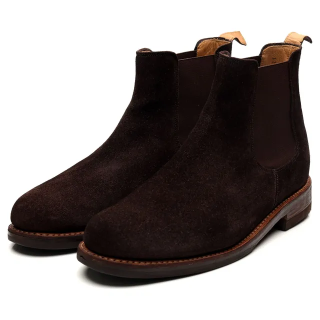 Grenson bottines chelsea suède marron foncé 8.5 UK
