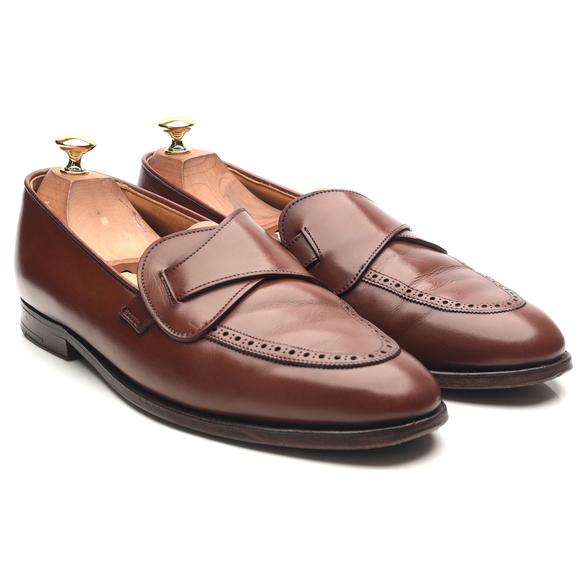 New & Lingwood Butterfly mocassins cuir marron pointure 9,5