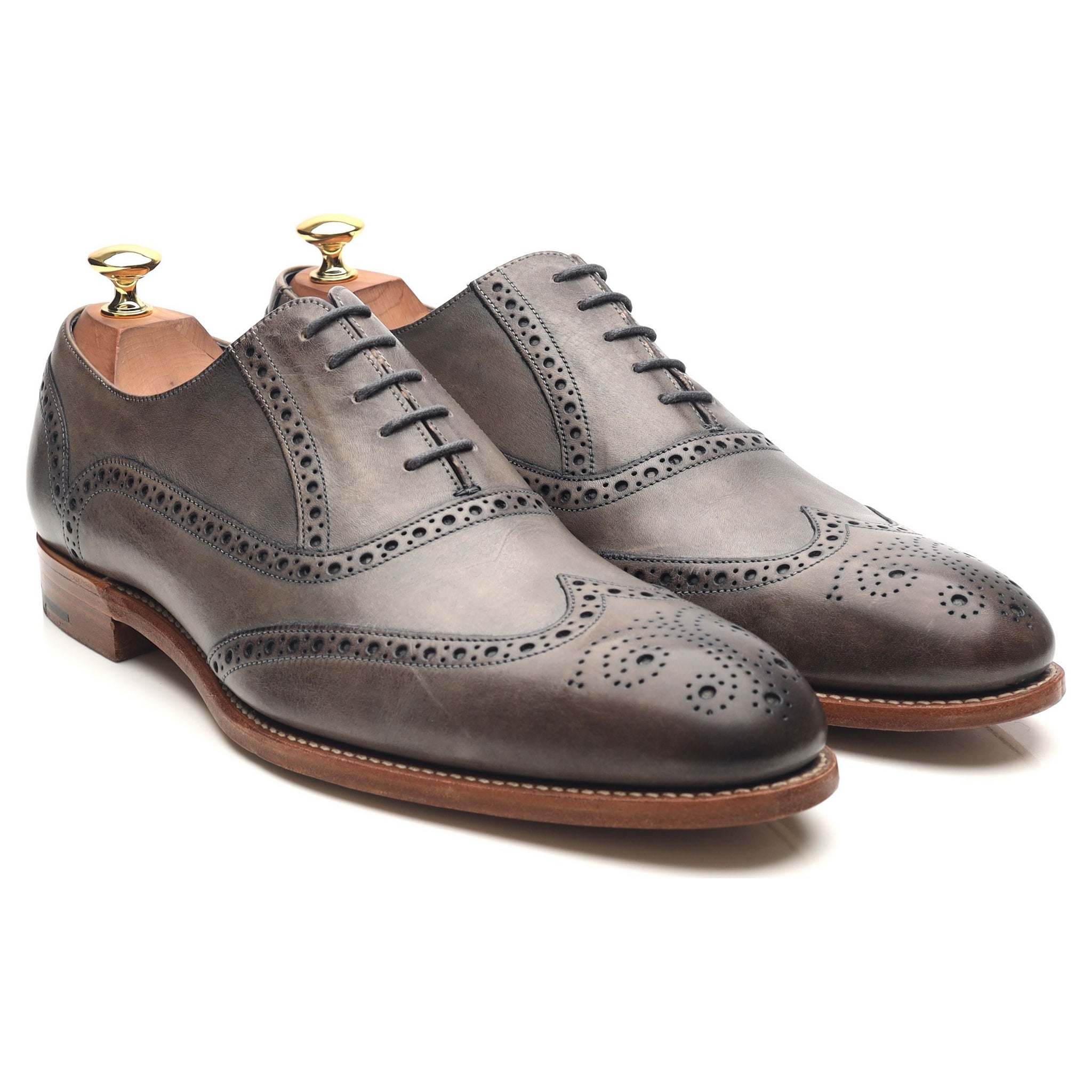 Barker Valiant brogues gris UK 9 cuir