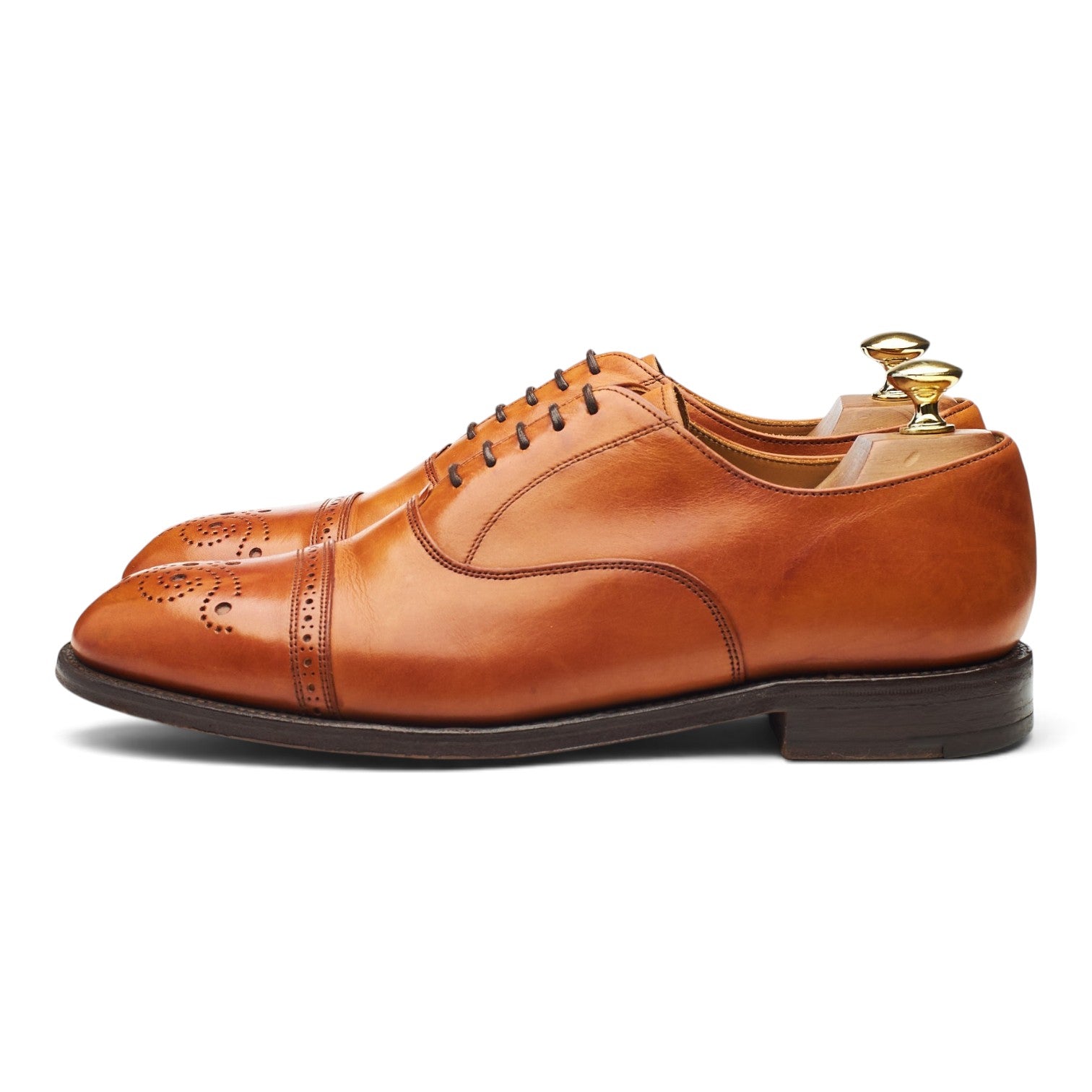 Cheaney oxford brogue cuir marron clair 8,5