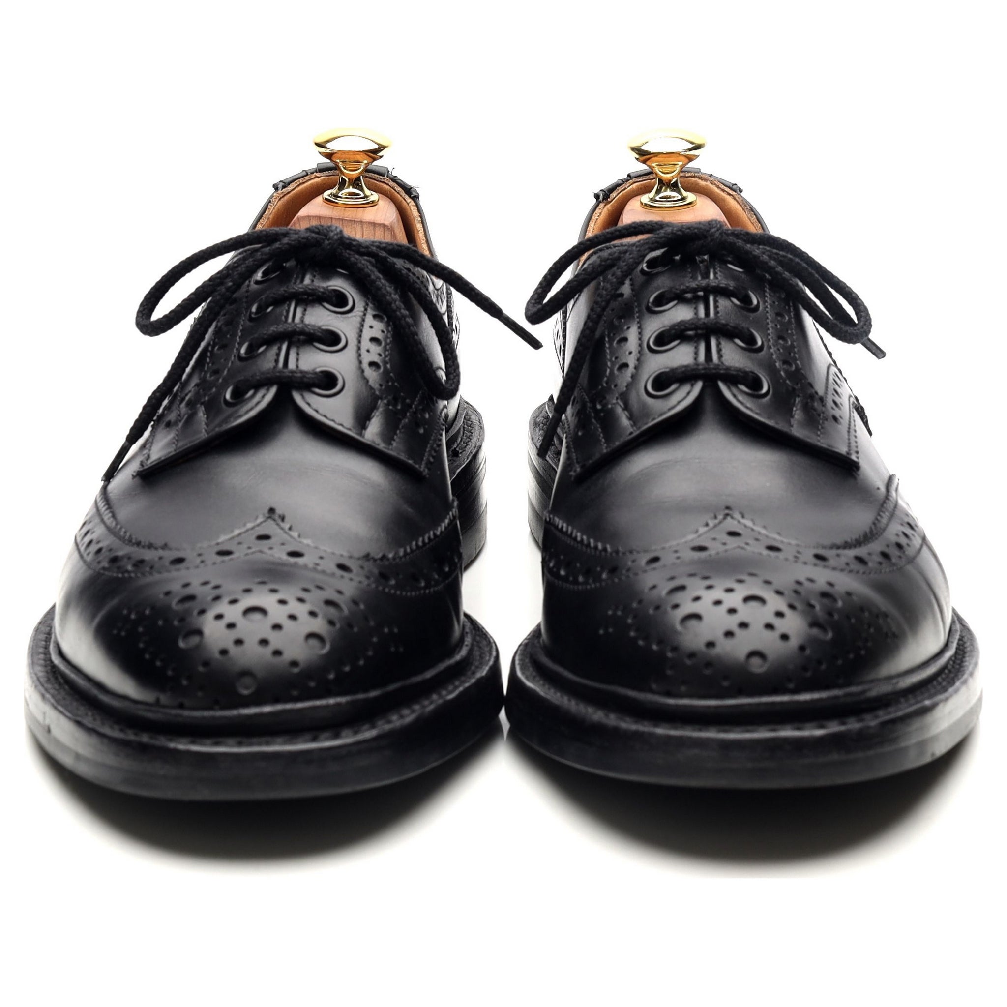 Tricker's Bourton derbys cuir noir UK 8