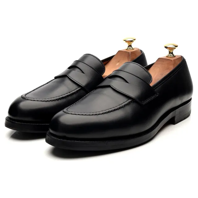 Crockett & Jones Henley mocassin cuir noir UK 9 penny