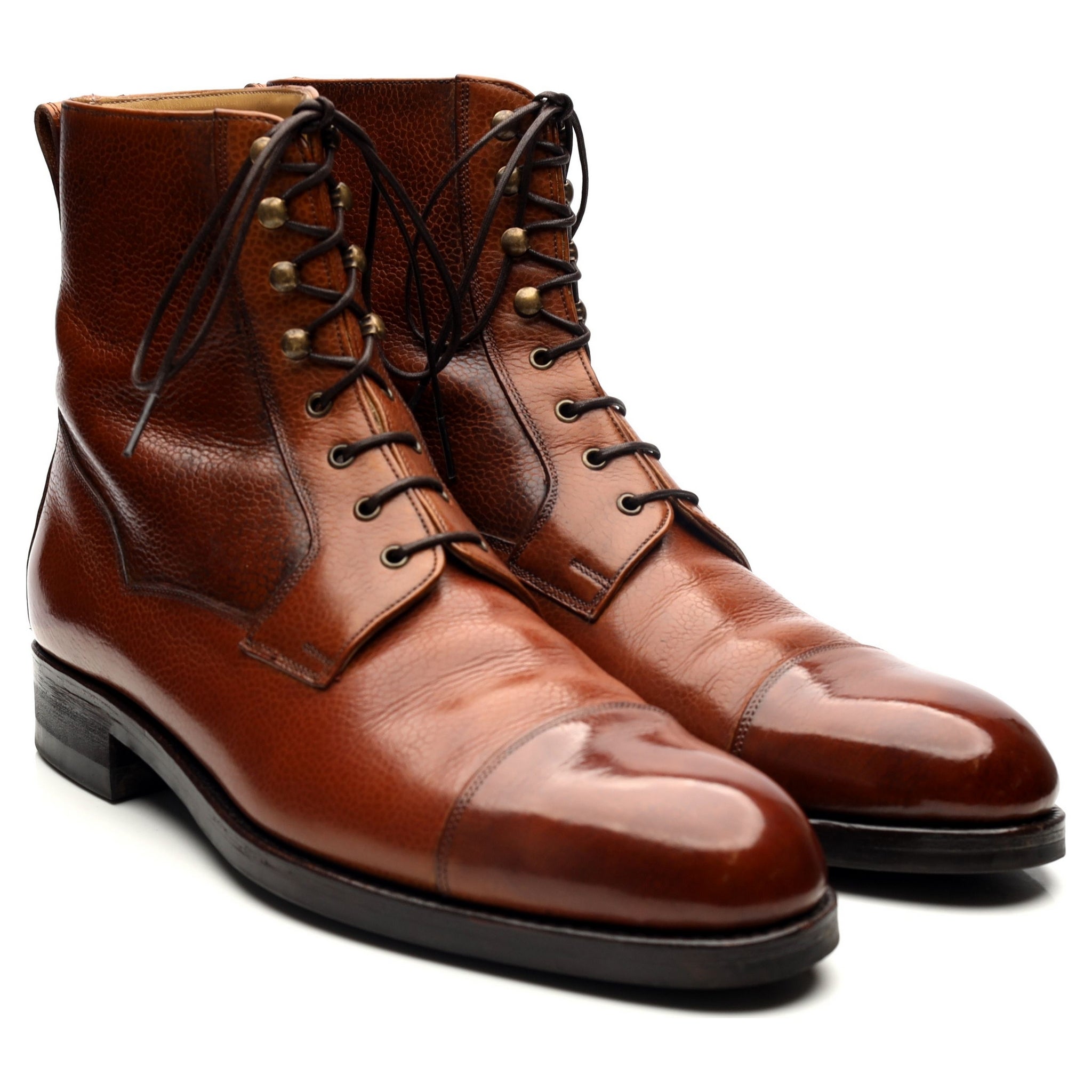 Vass Valway bottes cuir grain marron UK 9