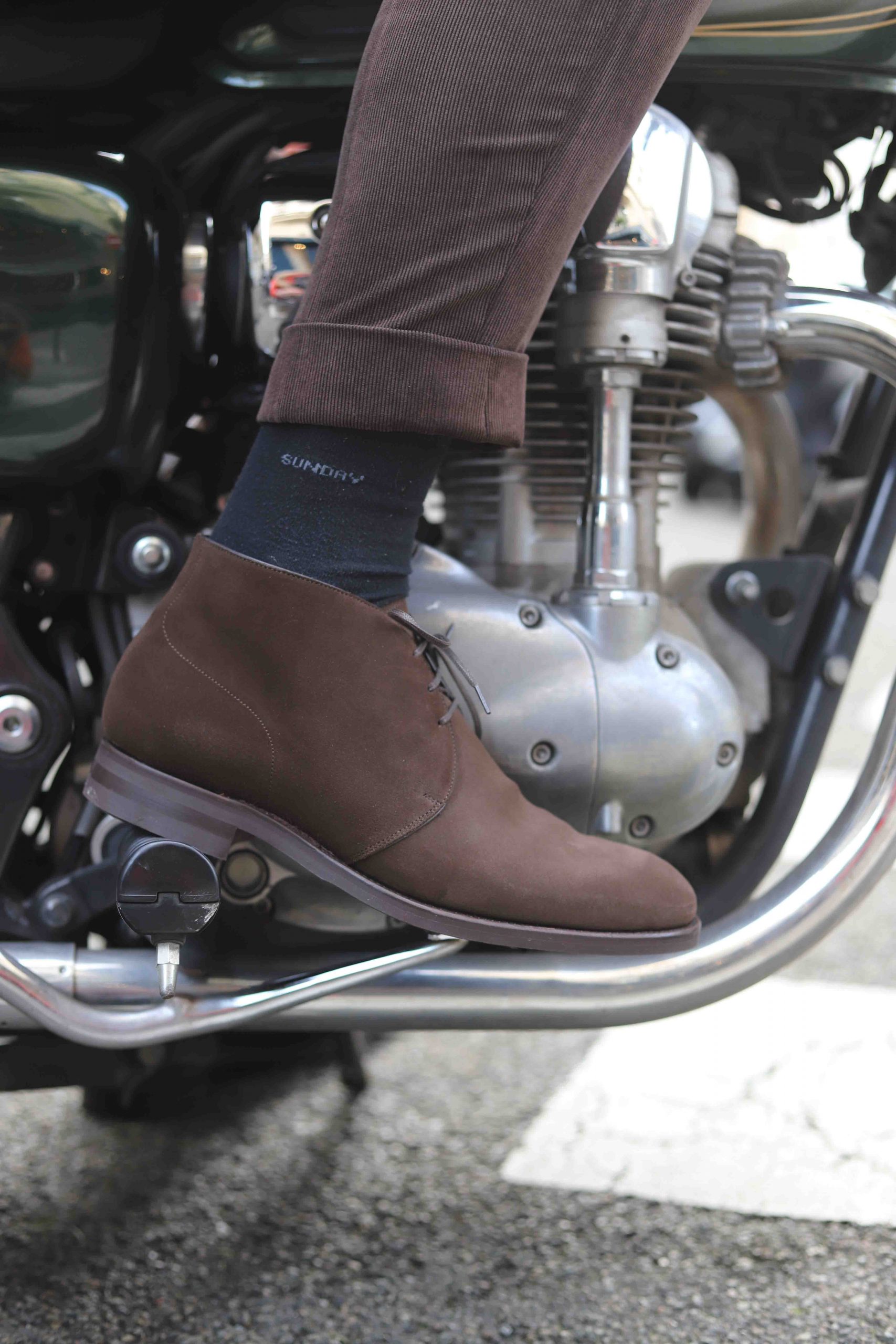 Malfroid Izoard desert boots velours marron 3 œillets