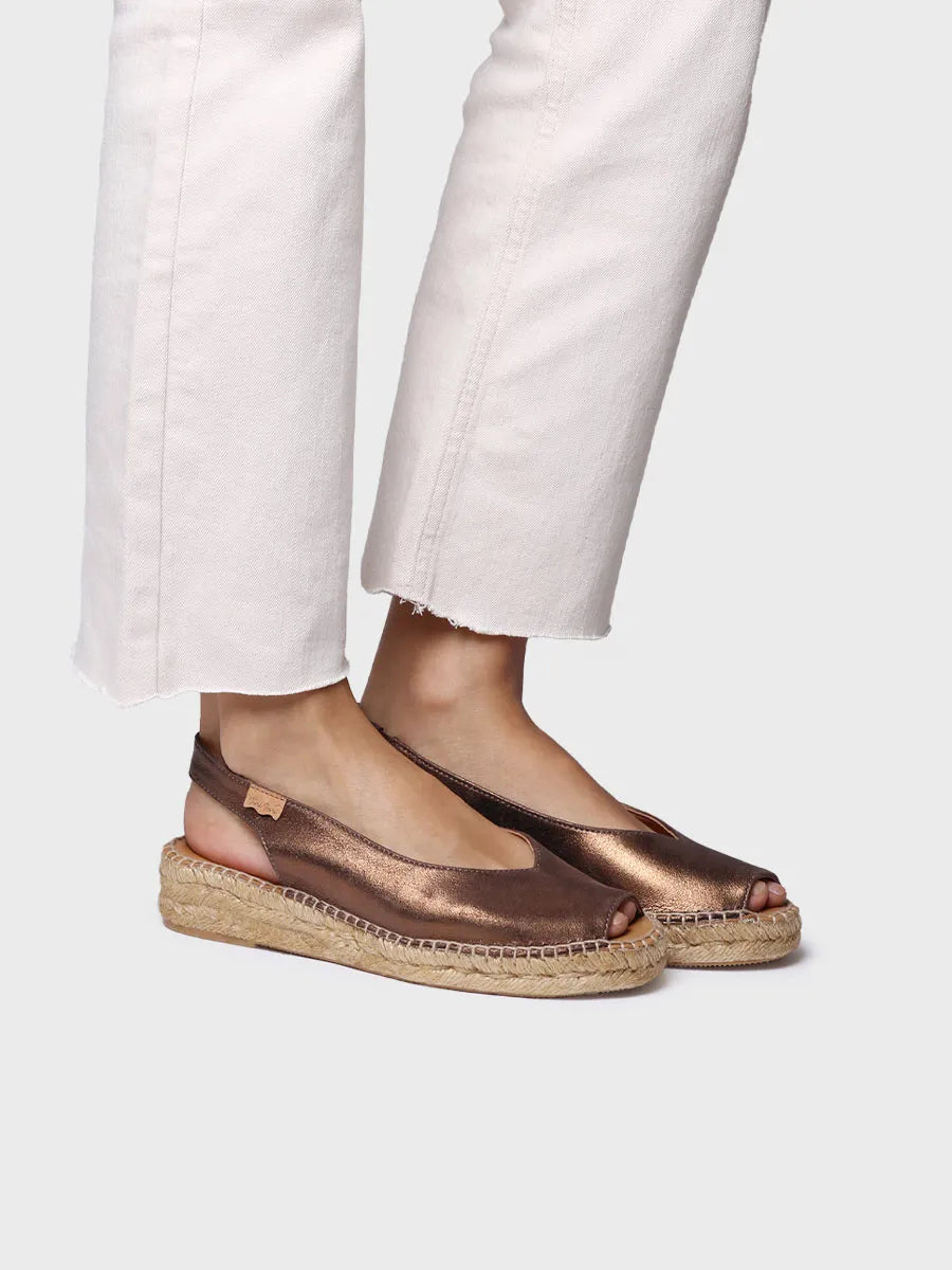 Toni Pons Erica-AS espadrilles cuir bout ouvert