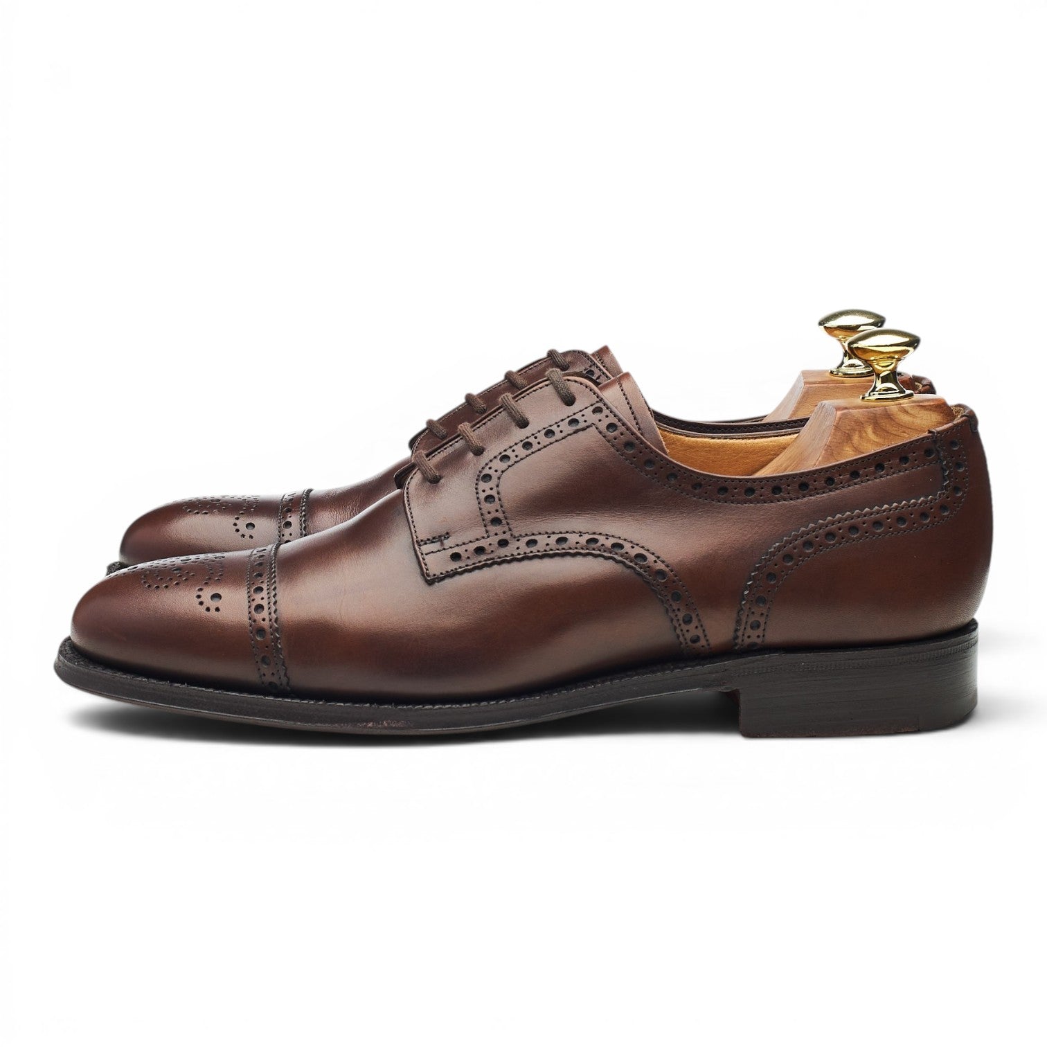 Church's Cambridge derby brogues marron foncé UK 7 cuir