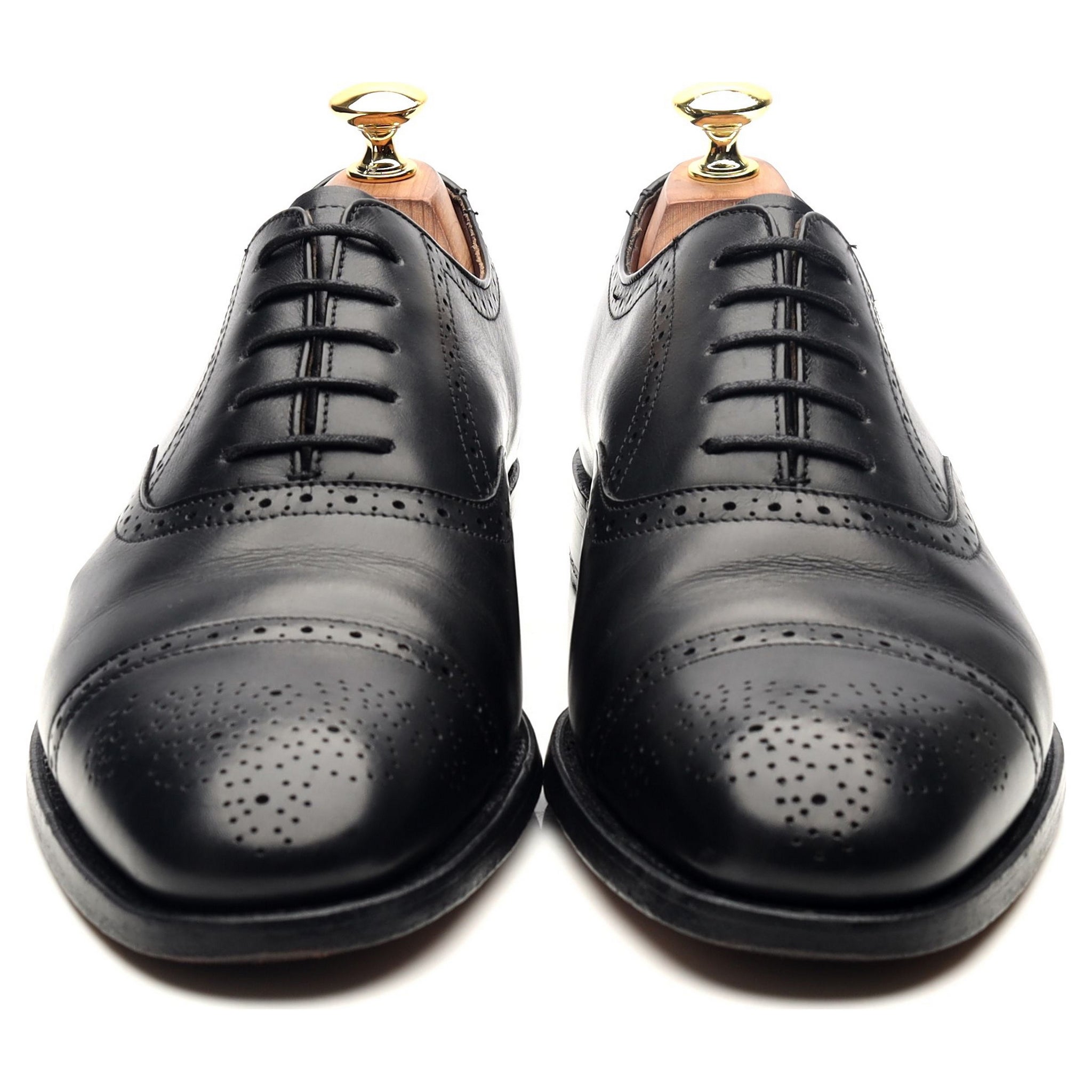 Barker richelieu brogue cuir noir UK 8