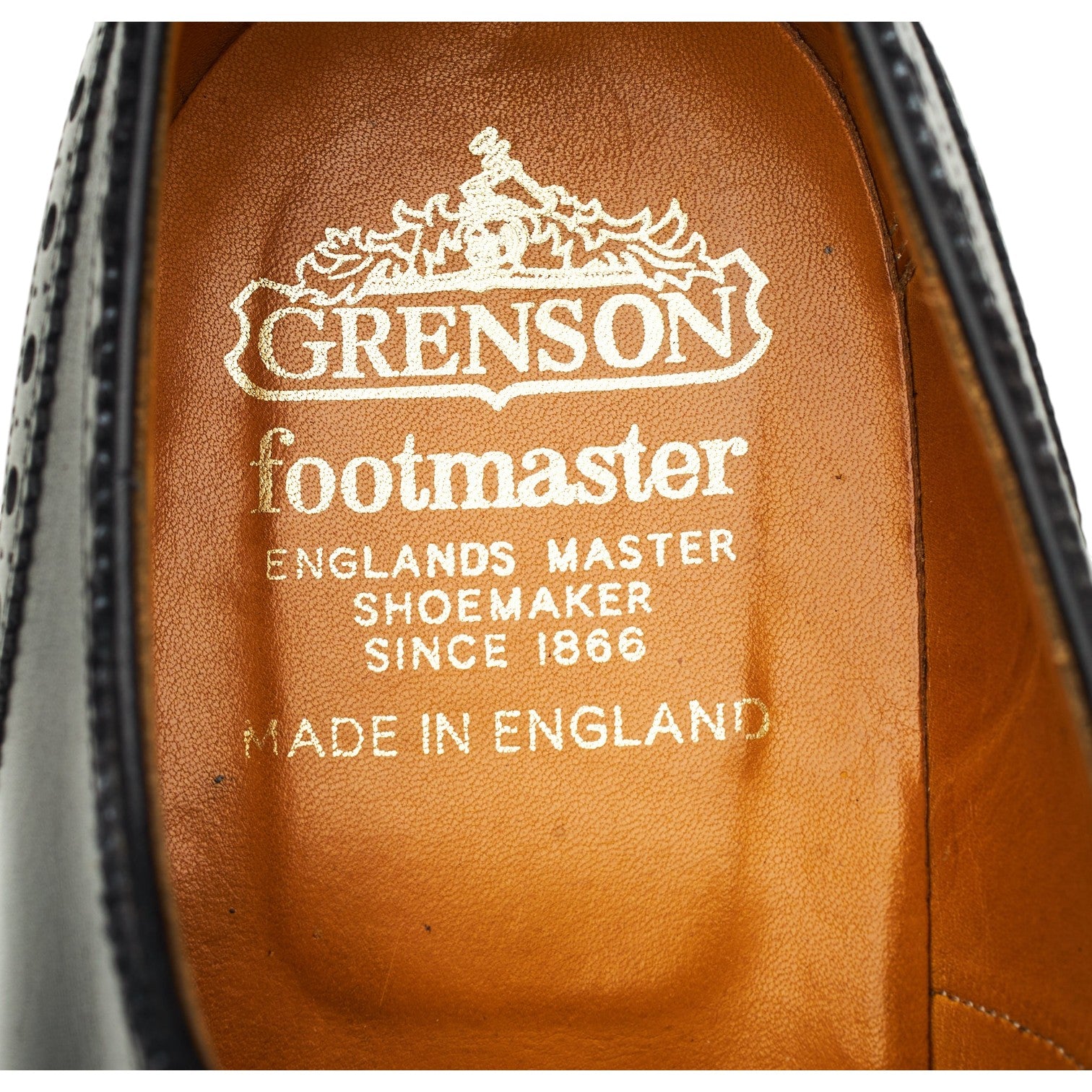 Grenson derbies cuir noir brogues pointure 10.5 UK