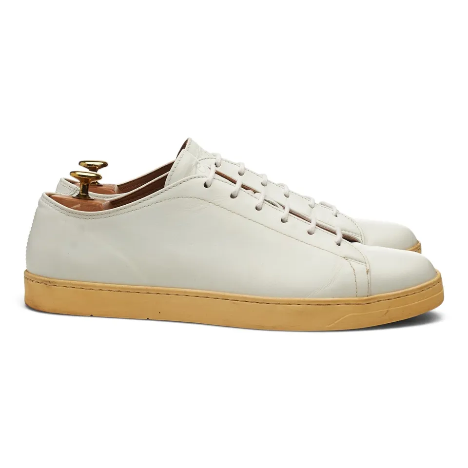 George Cleverley Jack sneakers cuir blanc UK 7