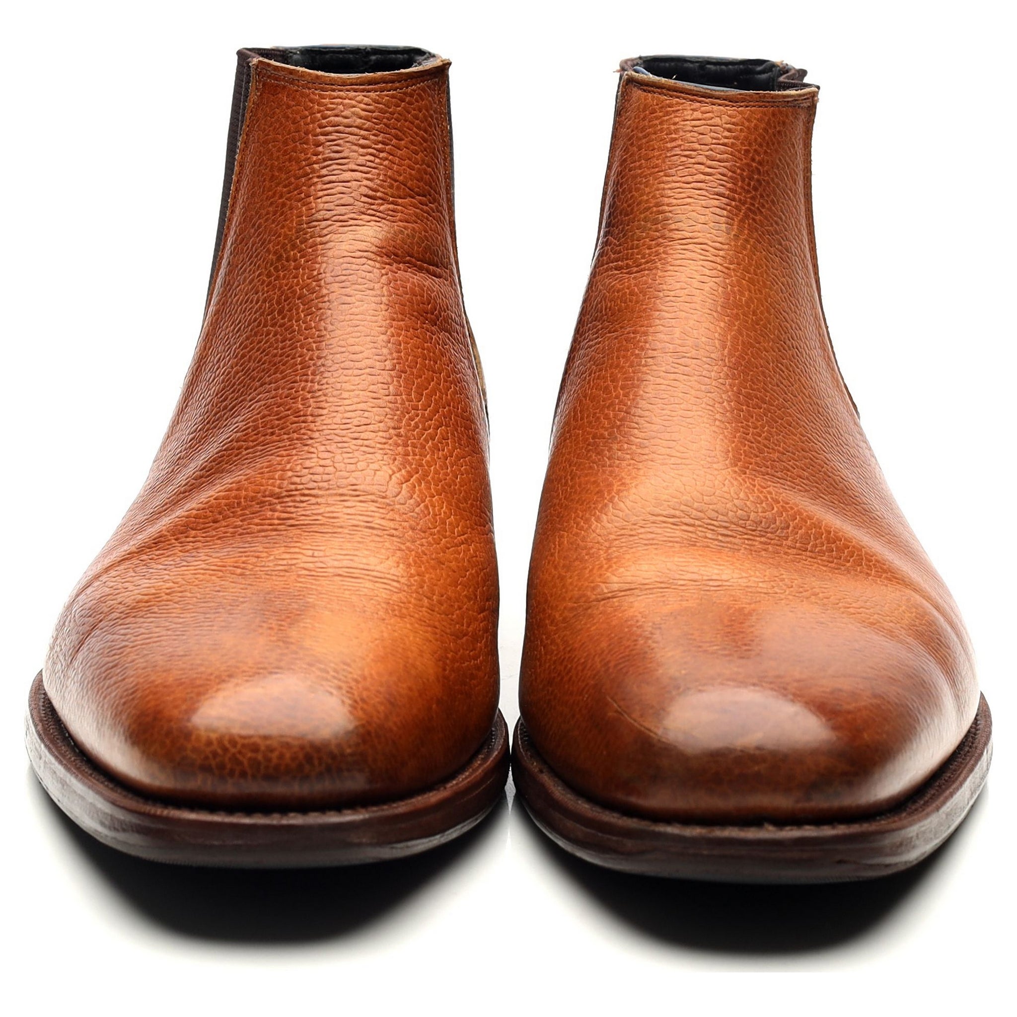 Tim Little Black Sole 6 boots chelsea cuir marron UK 8