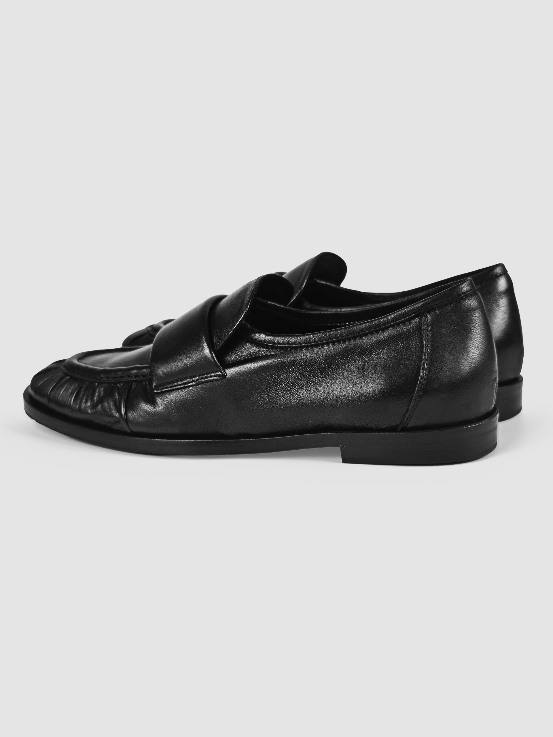 Lorena Paggi mocassins nappa noir cuir