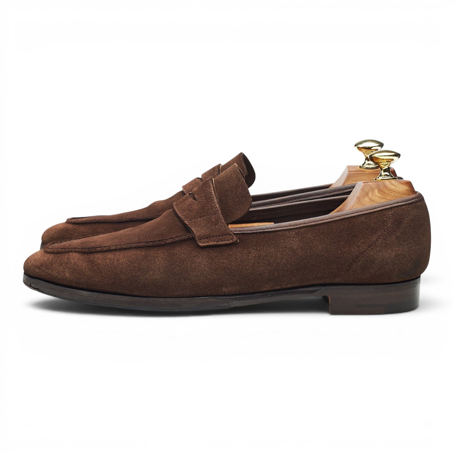 George Cleverley George mocassins daim marron UK 6.5