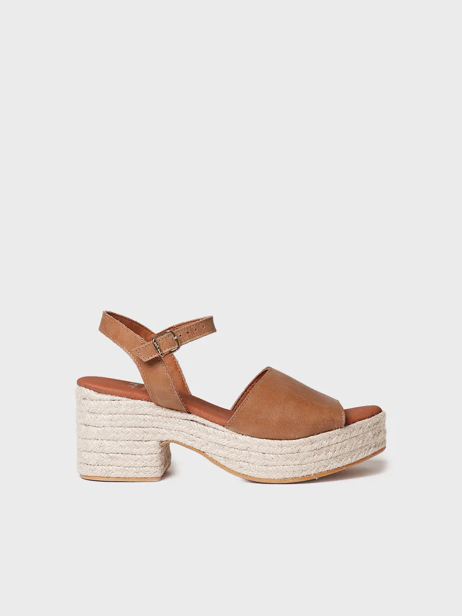 Toni Pons Adriana espadrille cuir talon large 7,5 cm