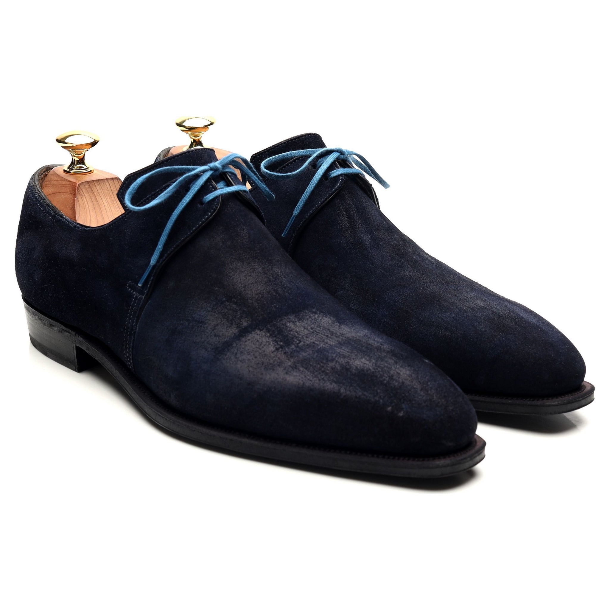 Corthay Arca derbys daim bleu marine UK 8
