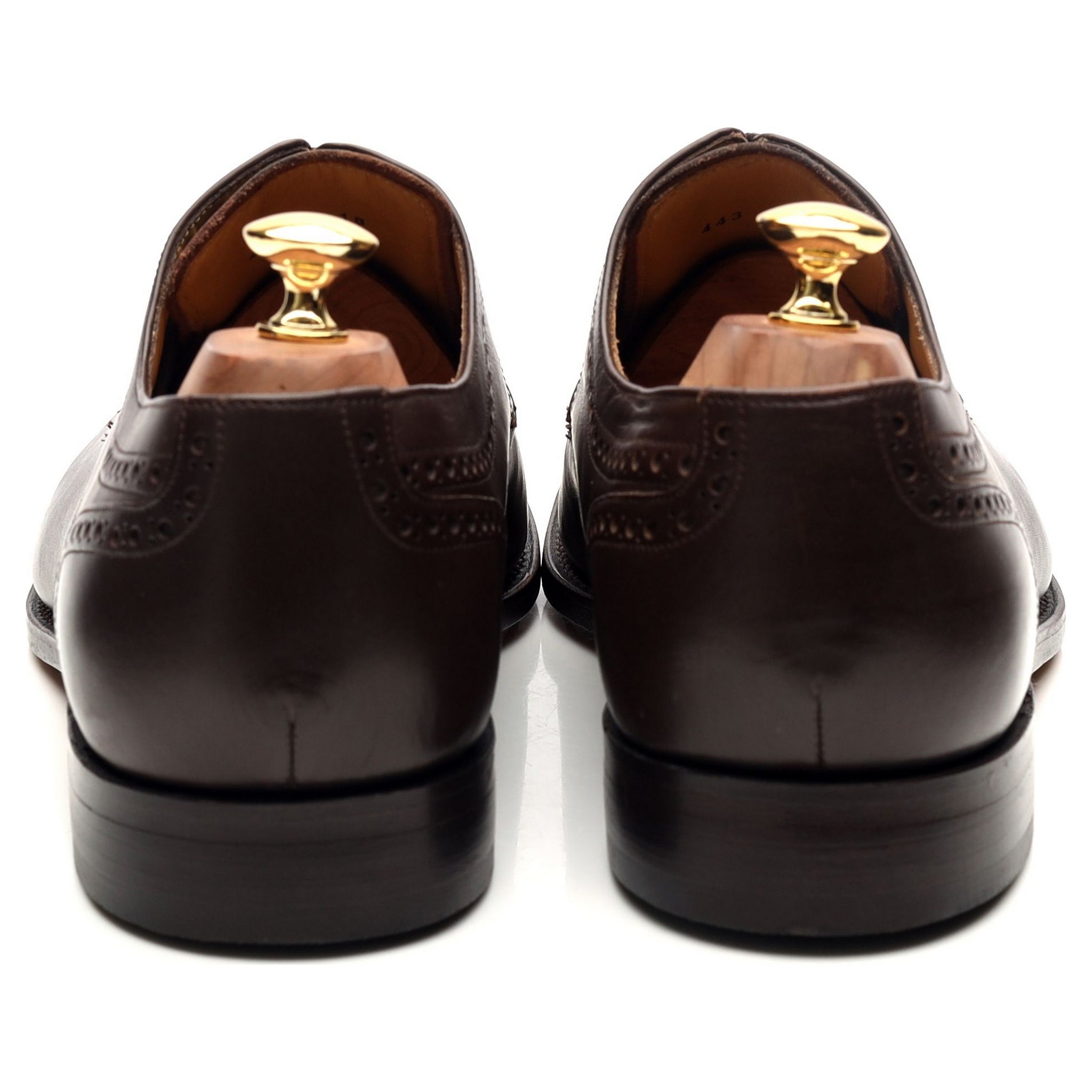 Barker Leo derby cuir marron 10 UK perforé