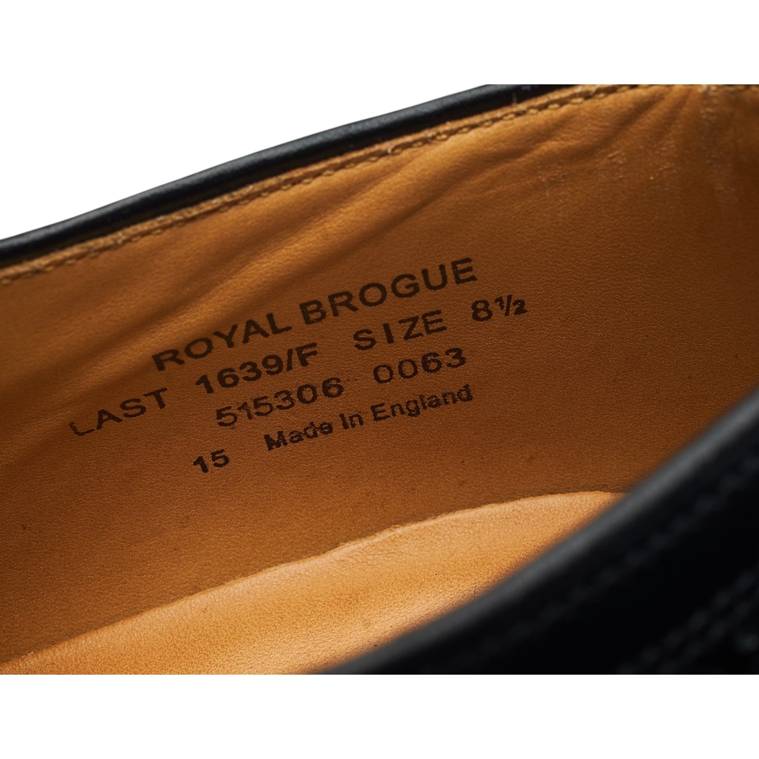 Loake Royal Brogue derbies cuir noir 8.5 mariage