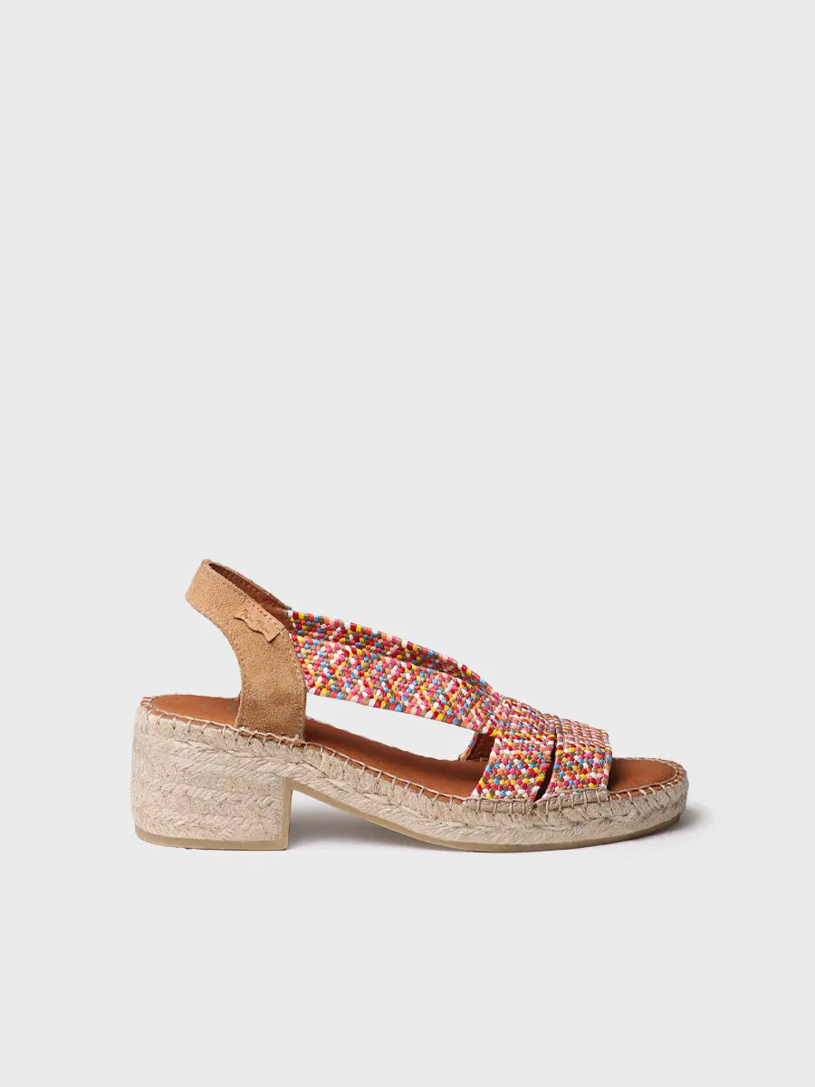 Toni Pons Dalyn espadrille talon large élastique bicolore