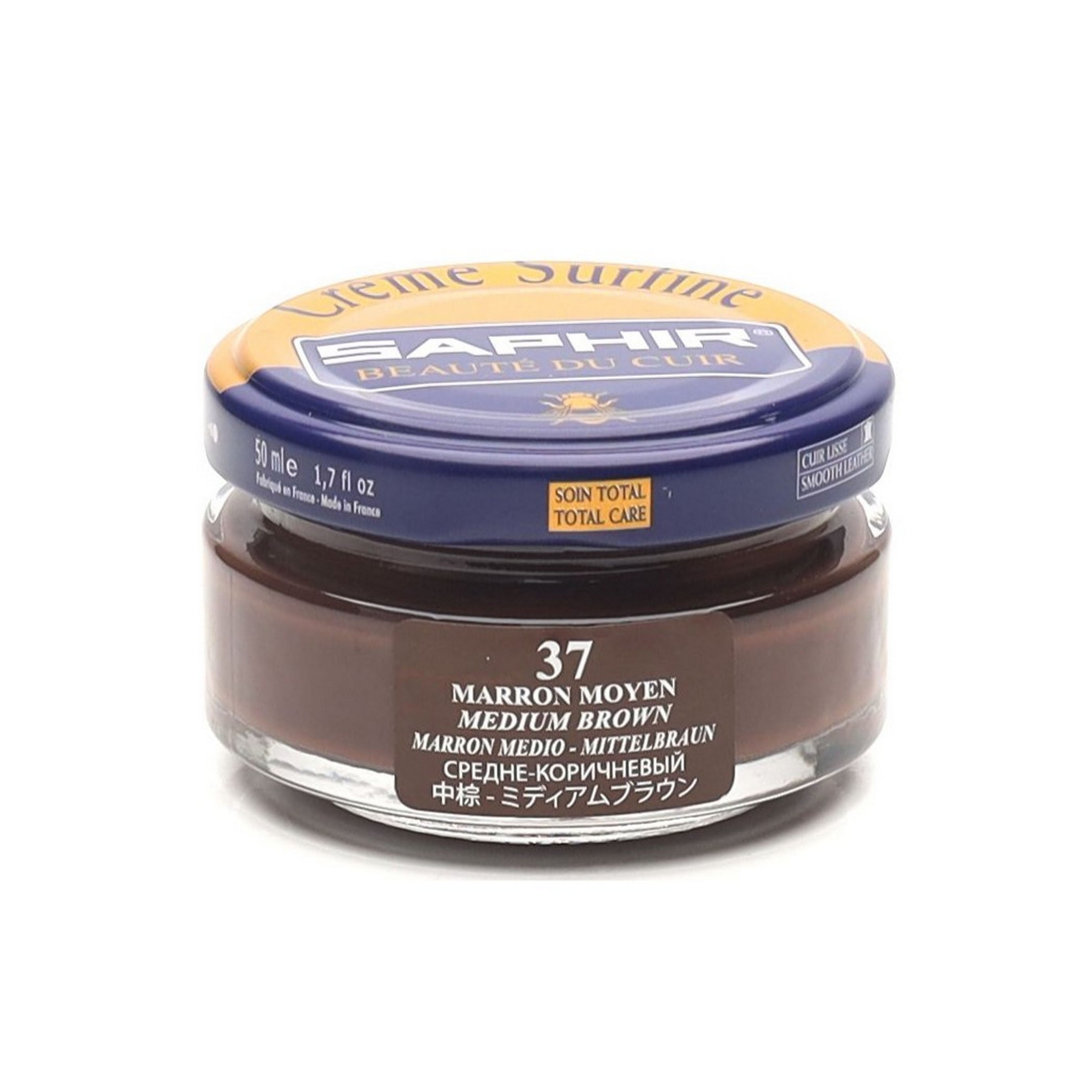 Saphir Crème Surfine cirage cuir 50 ml noir 01 nourrissant