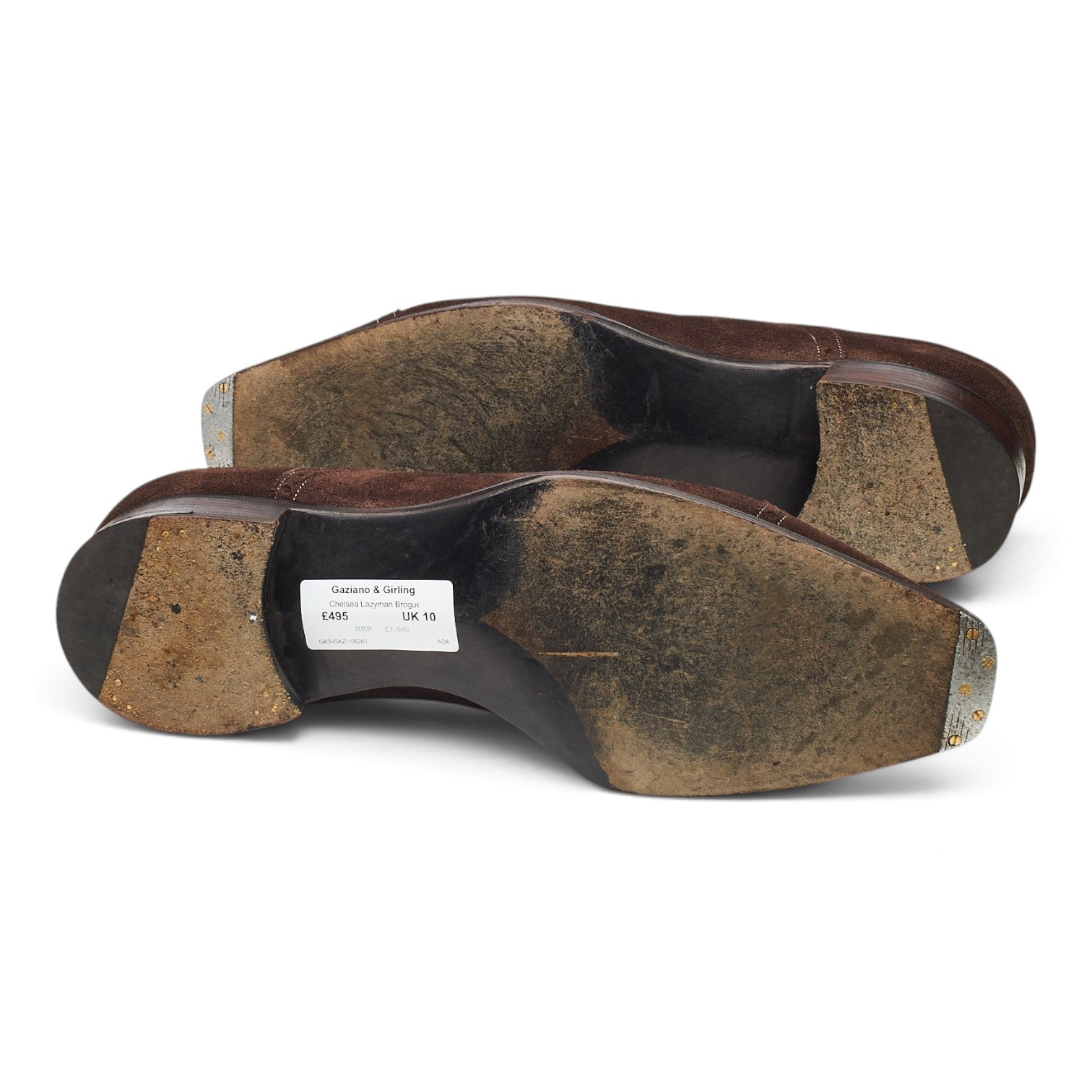 Gaziano & Girling Chelsea brogue suède marron UK 10