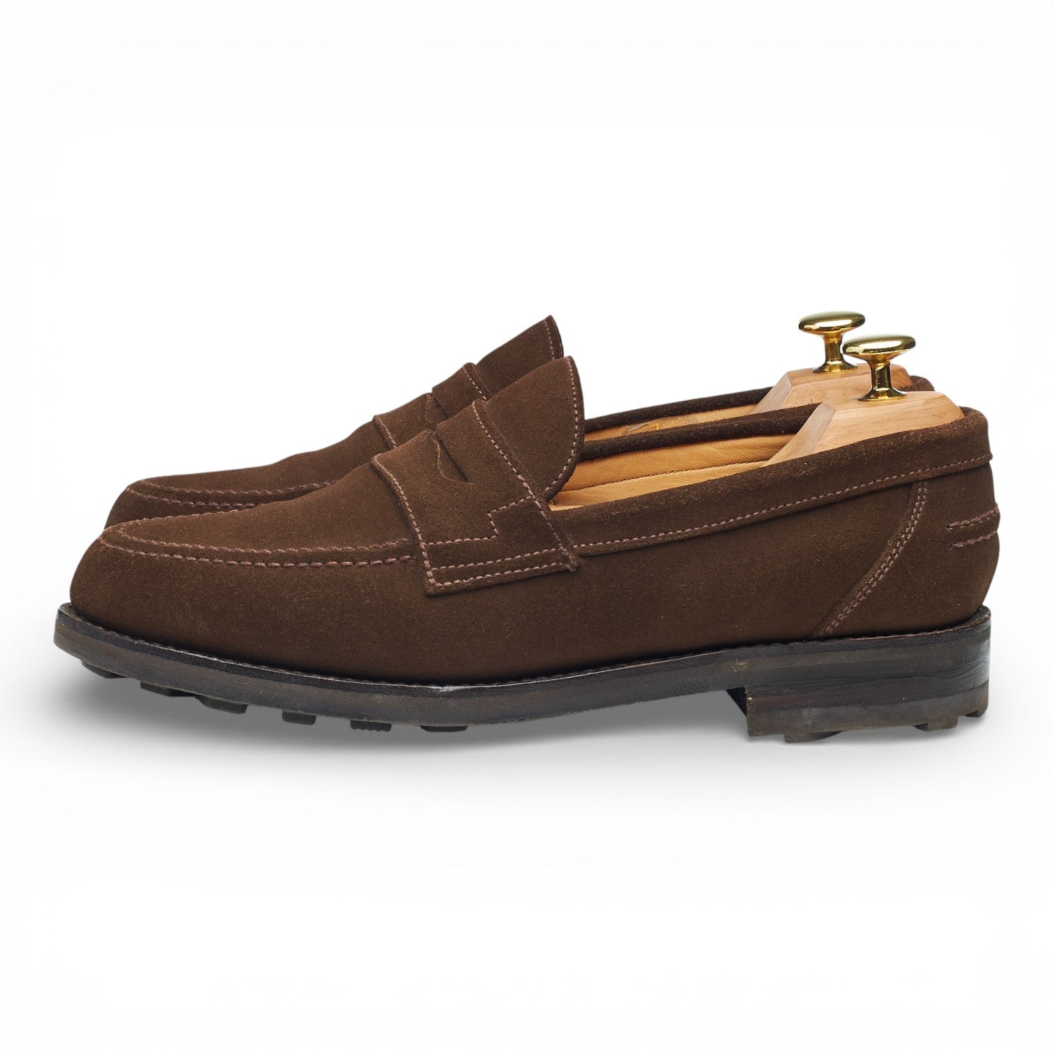 Shipton & Heneage Hendon mocassin daim marron pointure 8 gomme