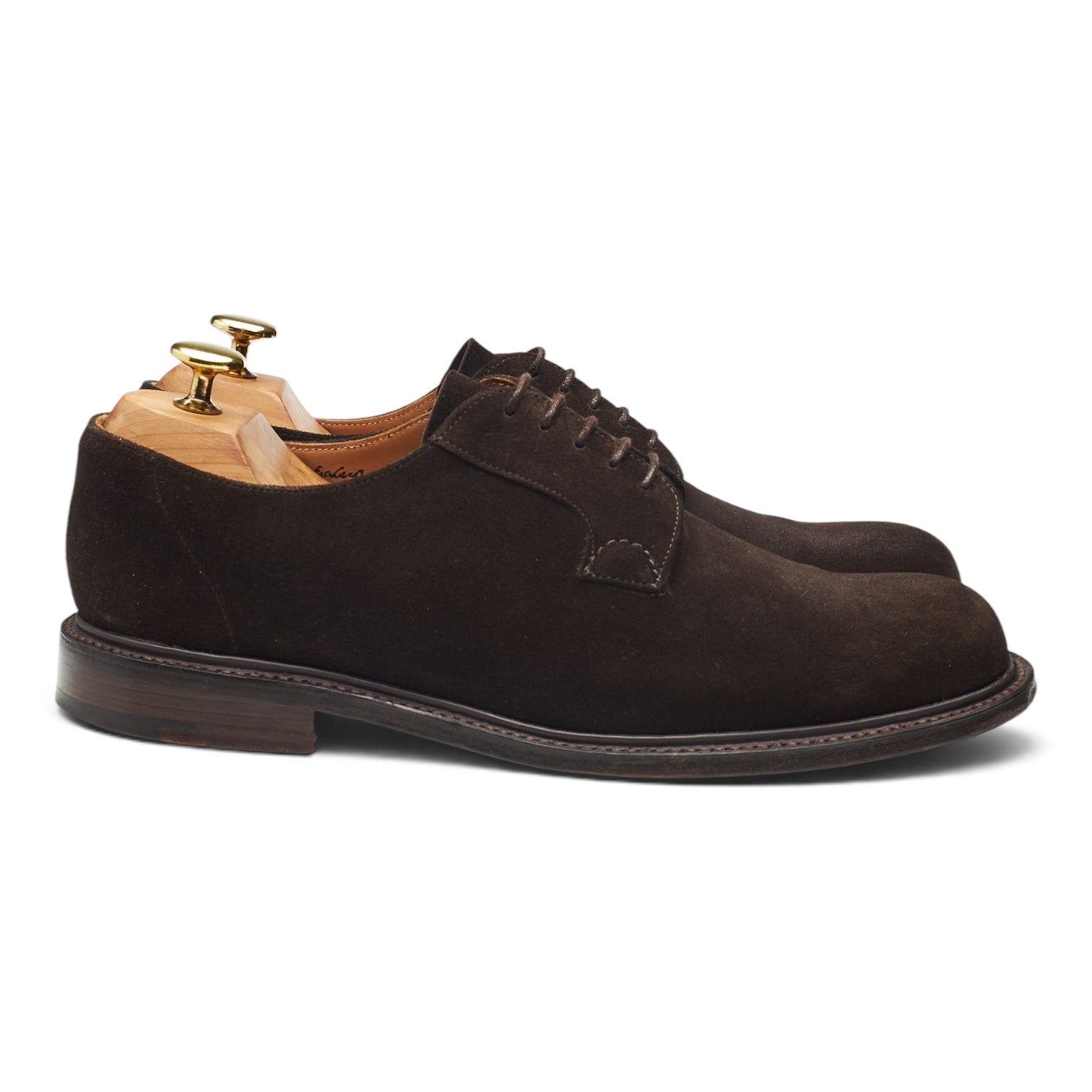 Cheaney Wye II derby daim marron foncé 7 UK cuir