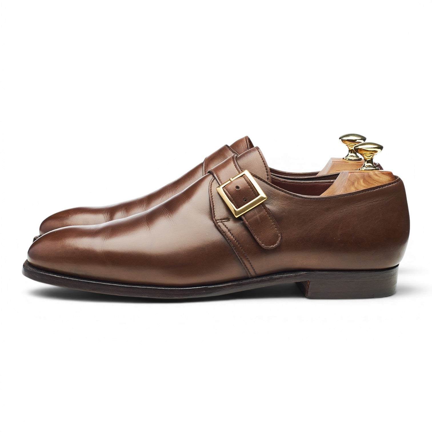 Crockett & Jones Savile monk strap cuir marron pointure UK 7
