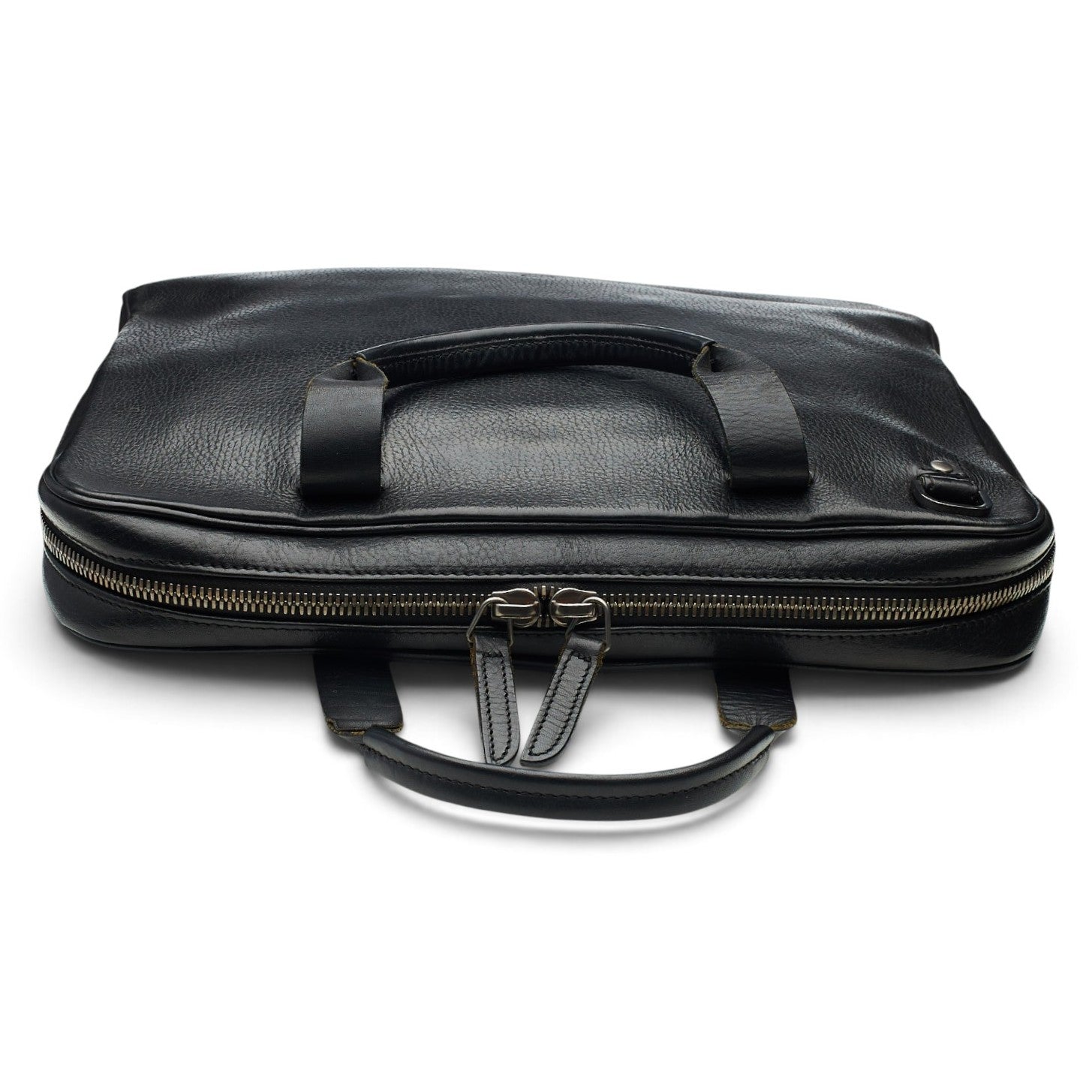 Carl Friedrik mallette cuir grainé noir 37 cm
