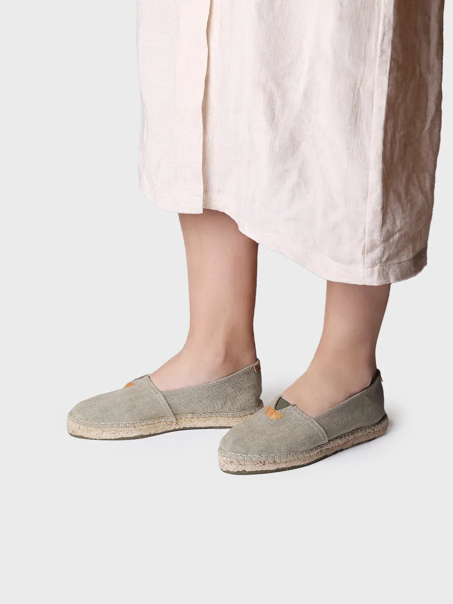 Toni Pons Blanes-ER espadrille toile kaki vegan