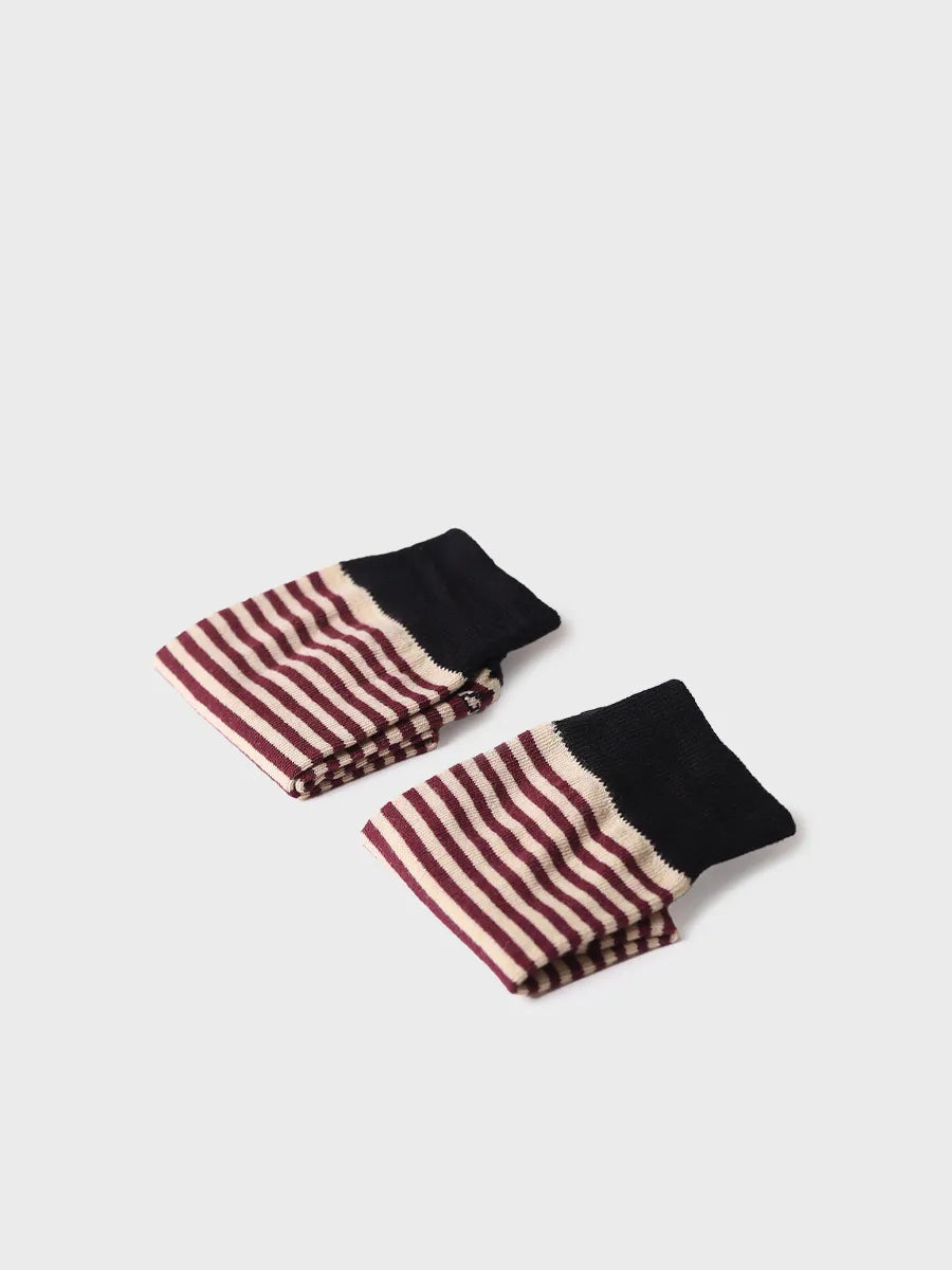 Toni Pons QUEL-DD chaussettes coton rayées bordeaux