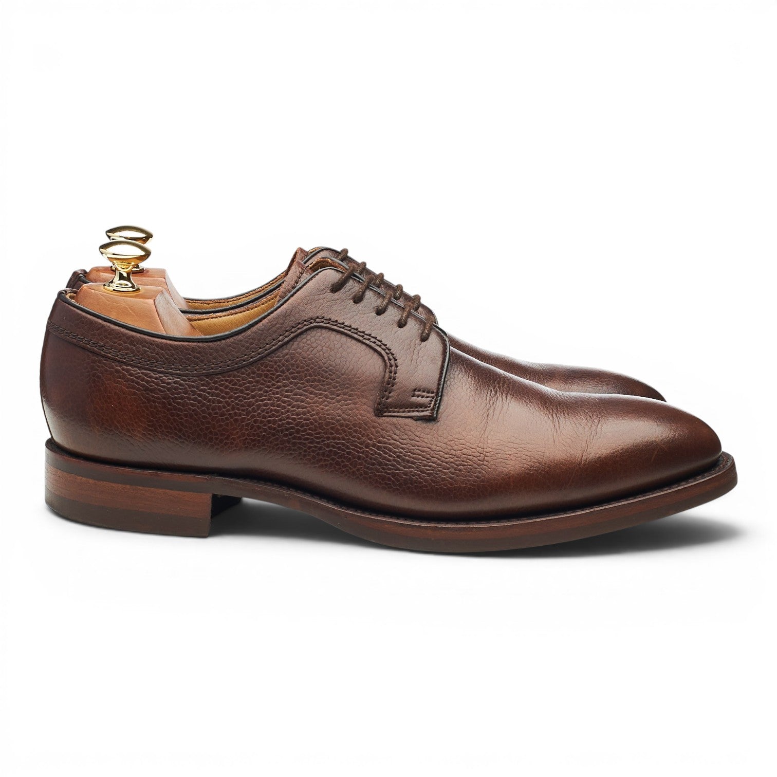 Barker Skye derby cuir grainé marron 8 semelle gomme