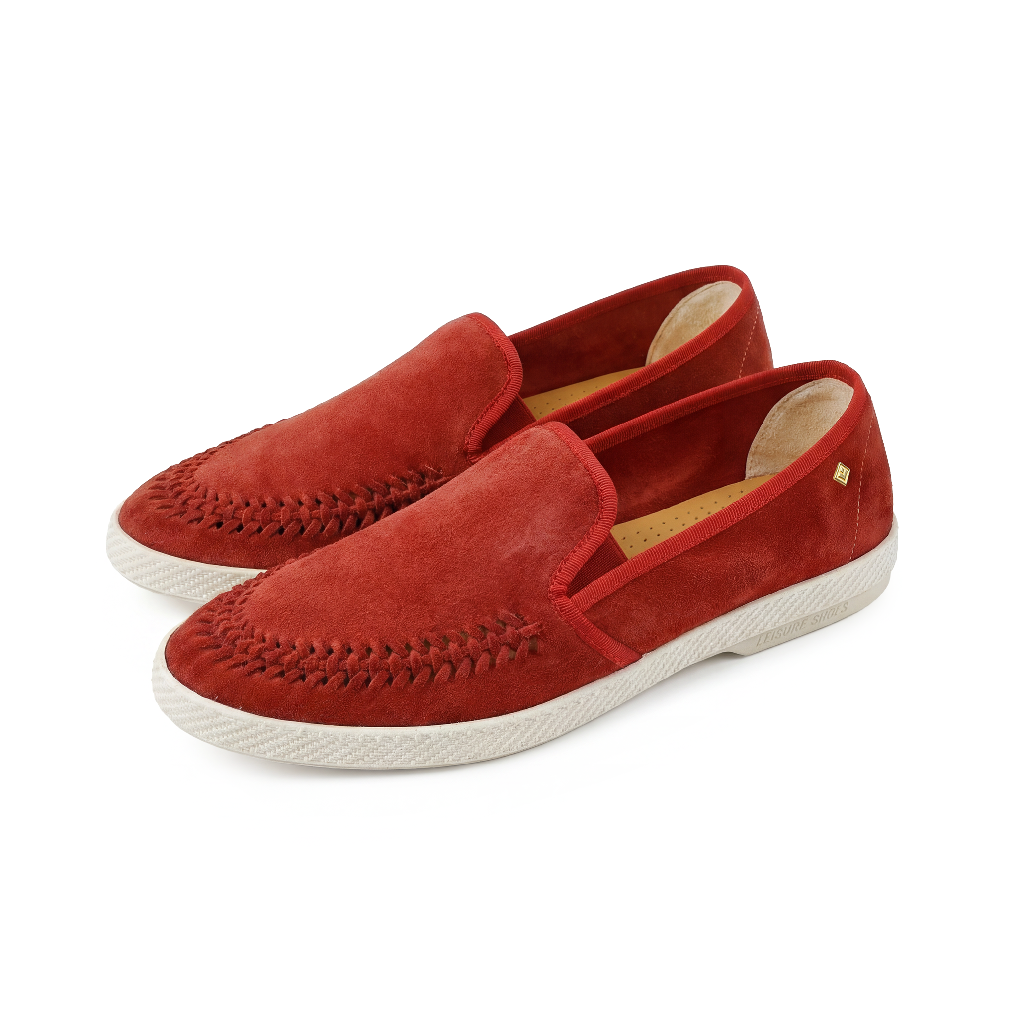 Rivieras Classic Suede Tressé espadrilles rouge