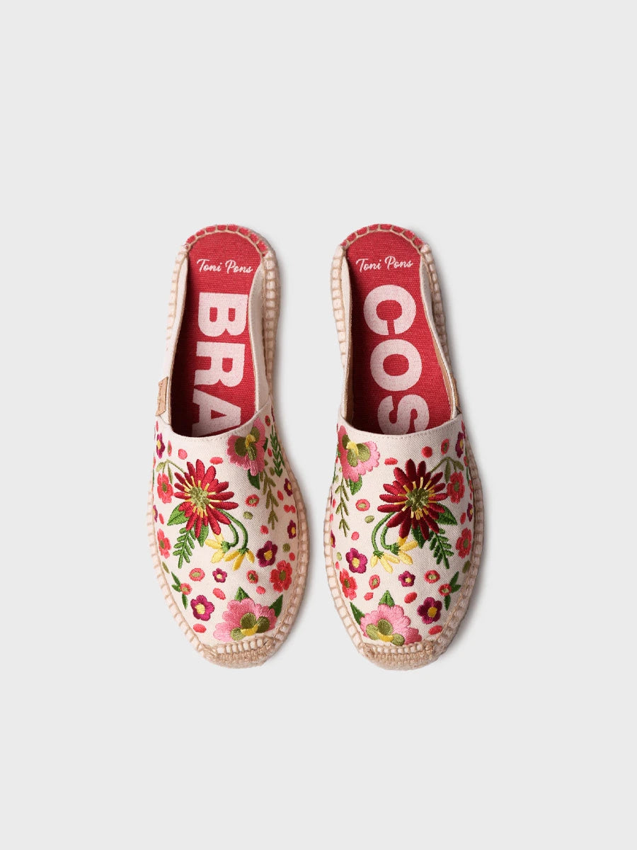Toni Pons ROVIRA mules espadrilles toile brodée