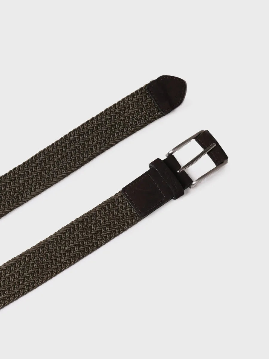Toni Pons Eric ceinture homme tressée élastique marron
