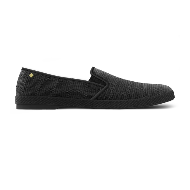 Rivieras Classic Raphia Noir espadrilles effet raphia