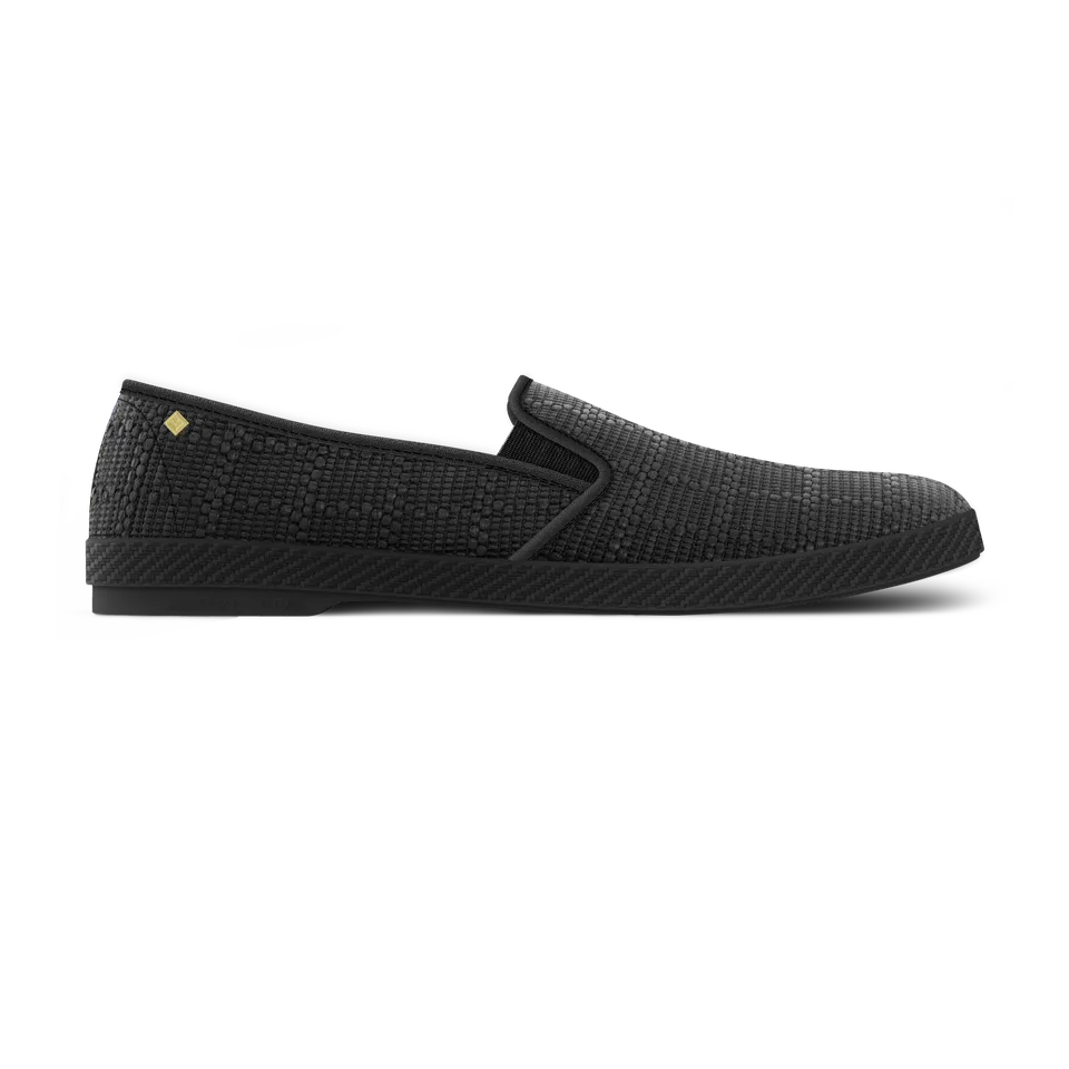 Rivieras Classic Raphia Noir espadrilles effet raphia