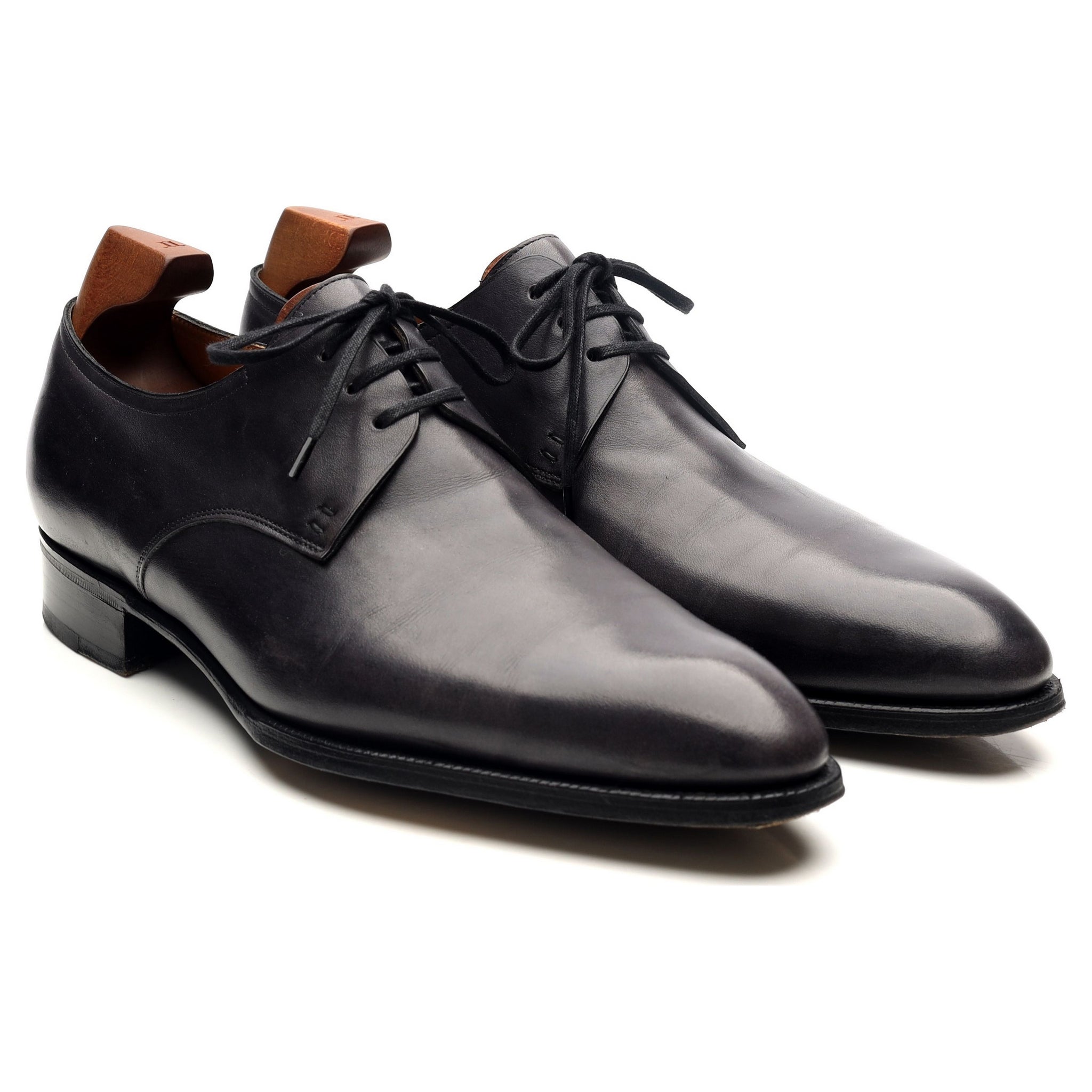John Lobb Saint Crepin 2013 derby cuir noir UK 8.5