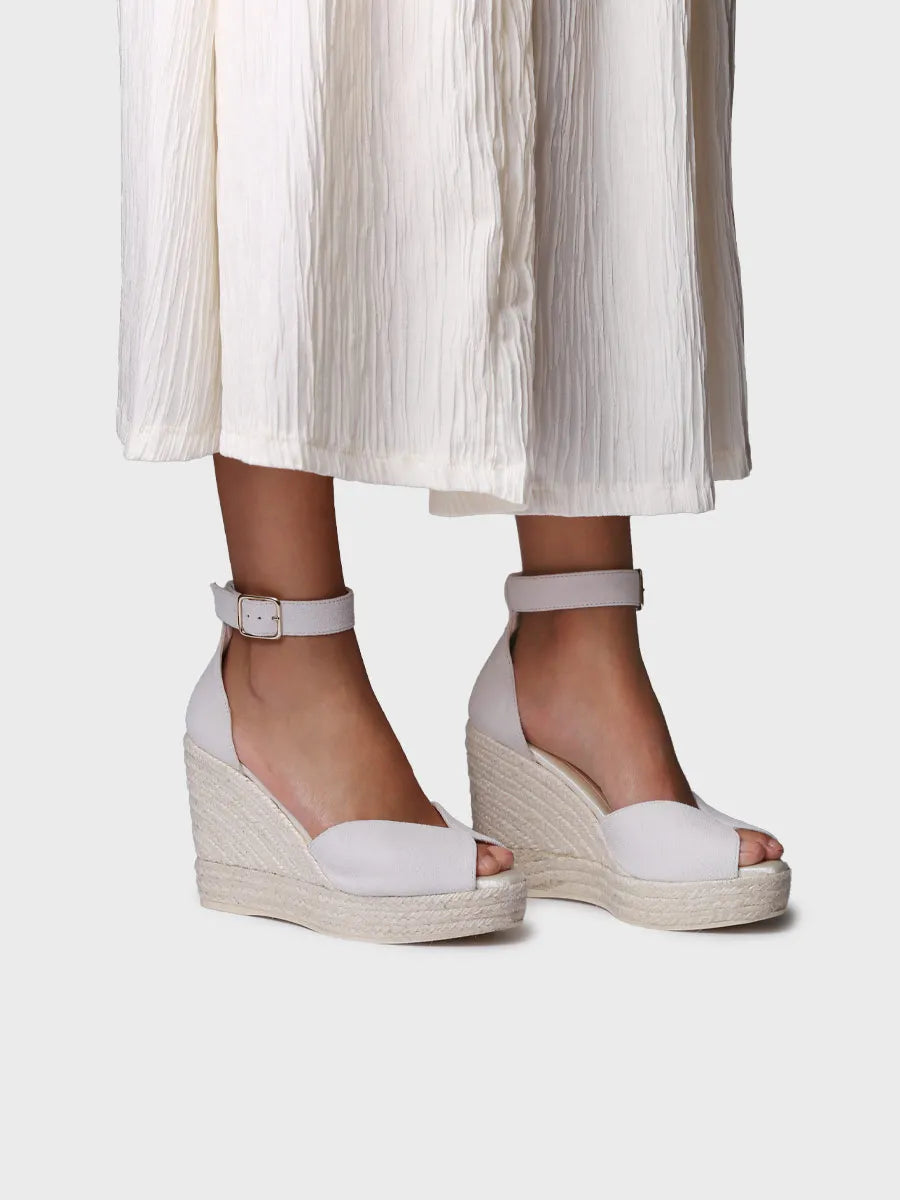 Toni Pons Patricia espadrilles compensees blanches mariee