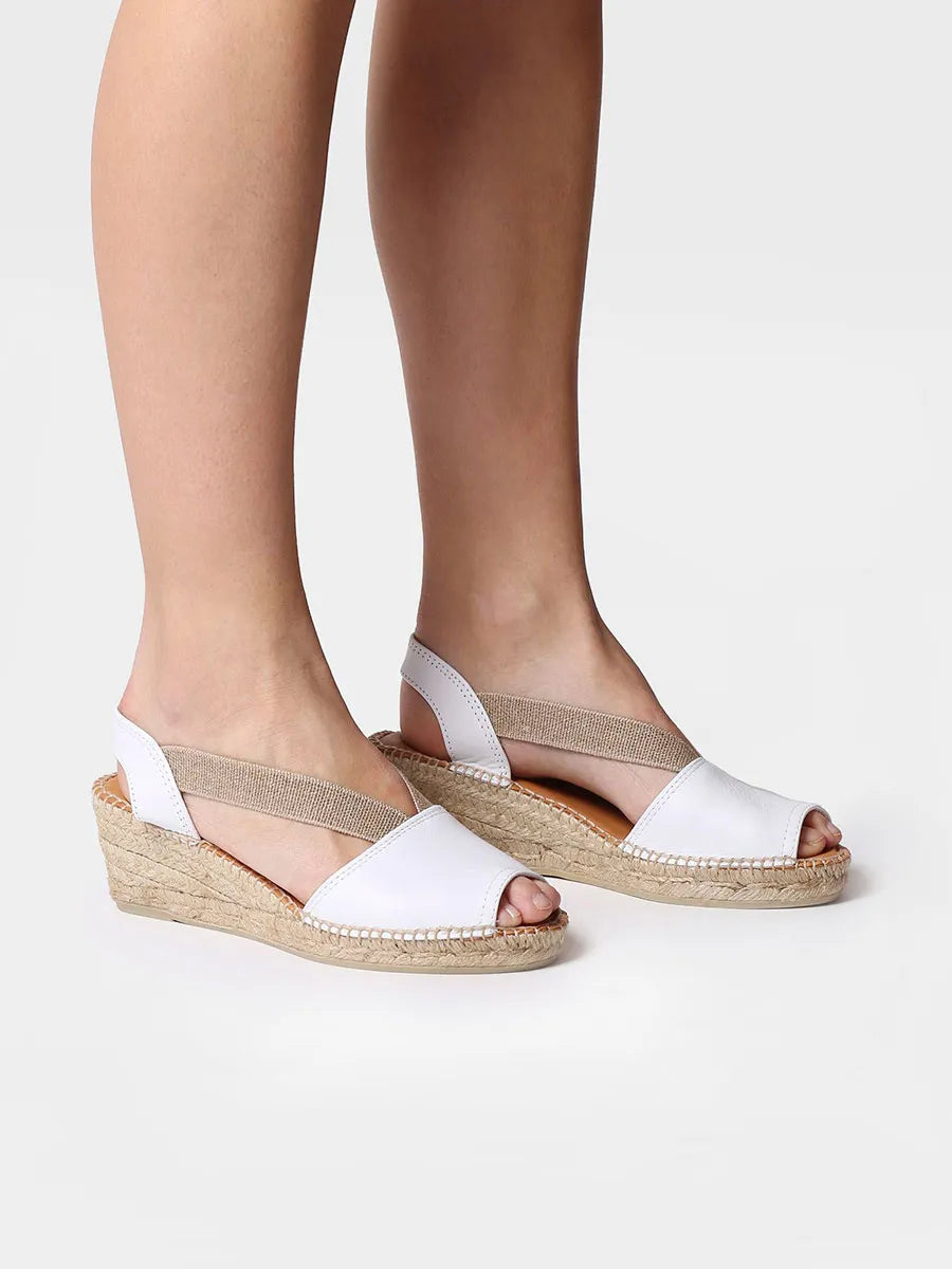 Toni Pons Teide-P espadrille femme cuir talon 6 cm