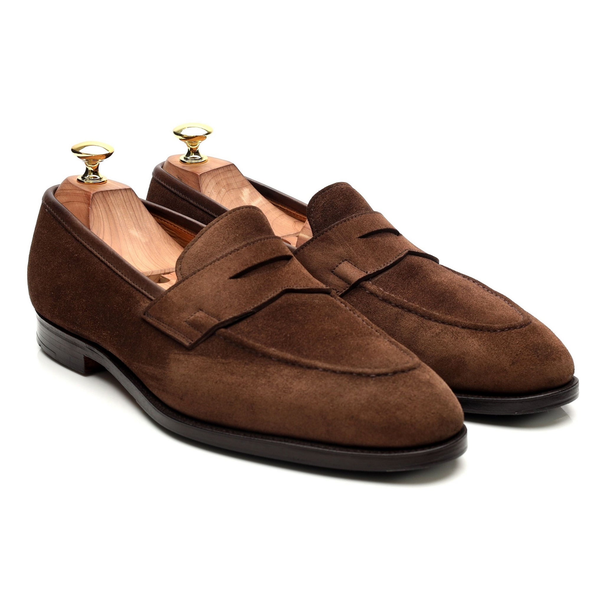 Ralph Lauren mocassins penny daim marron UK 8