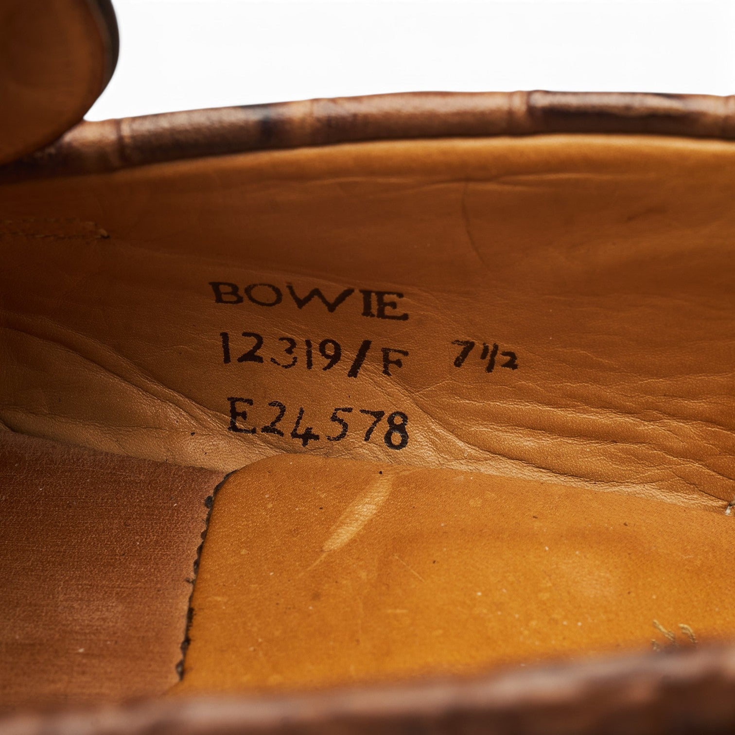 Herring Bowie mocassins cuir croco marron UK 7.5