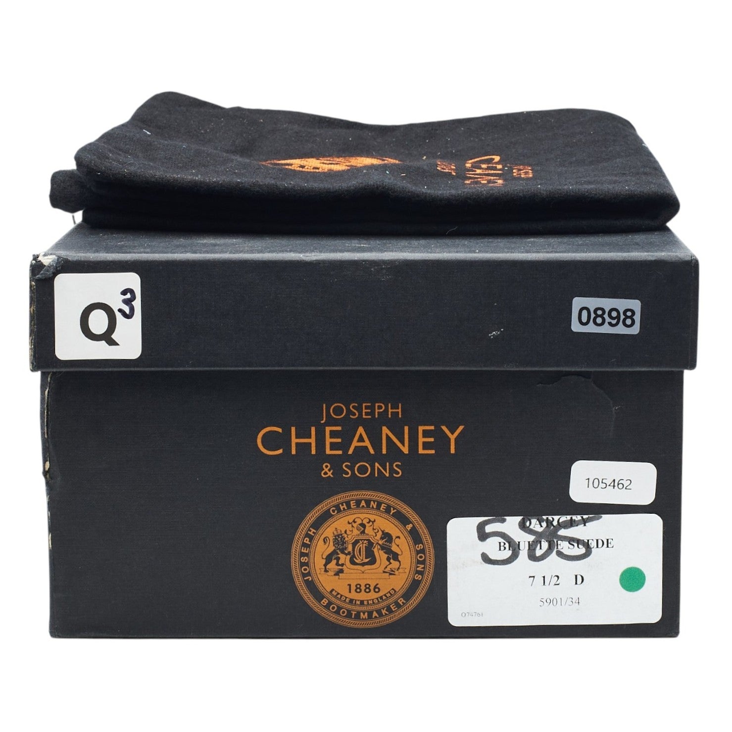 Cheaney Darcey richelieu daim bleu 7,5