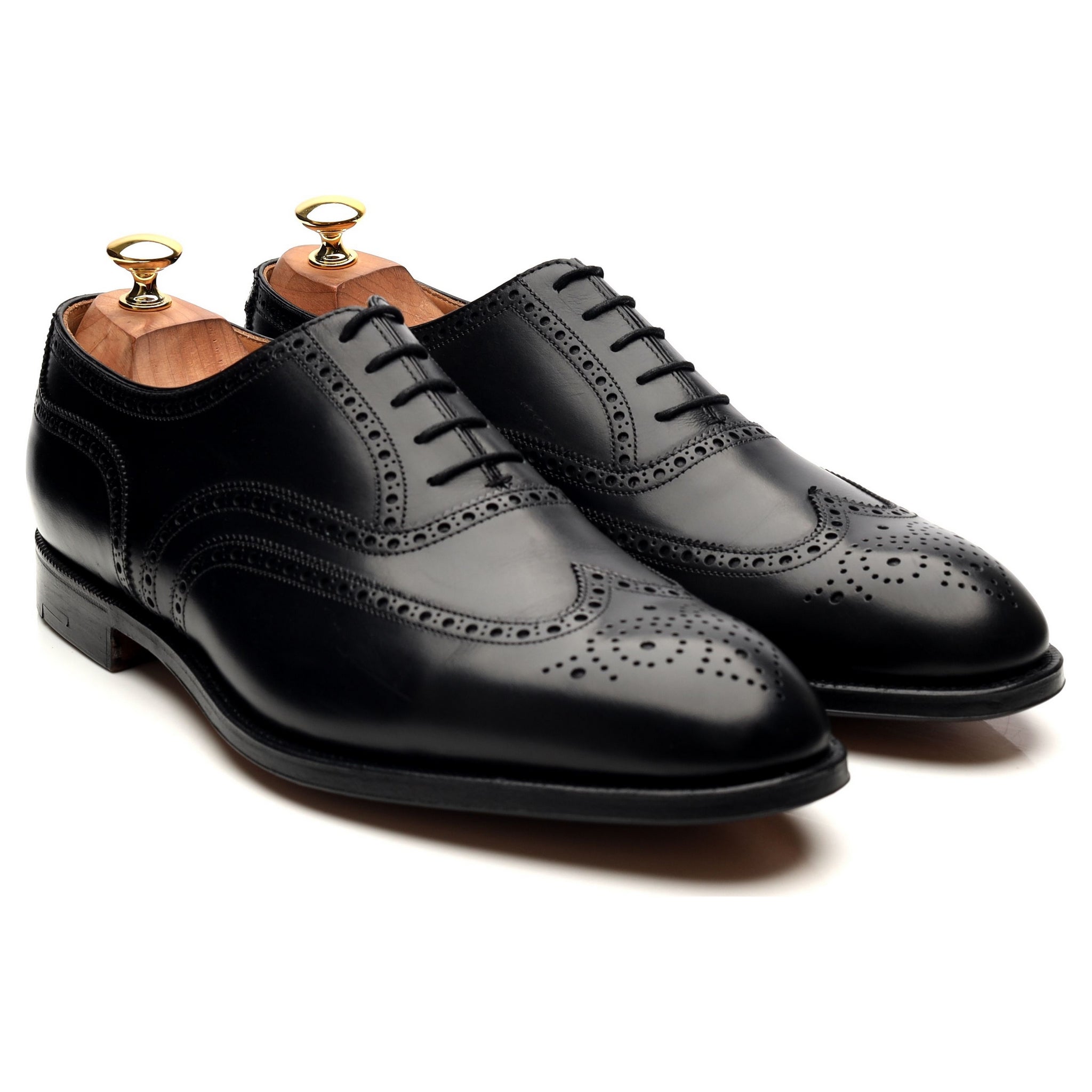 Henry Maxwell oxford brogue cuir noir pointure UK 10.5