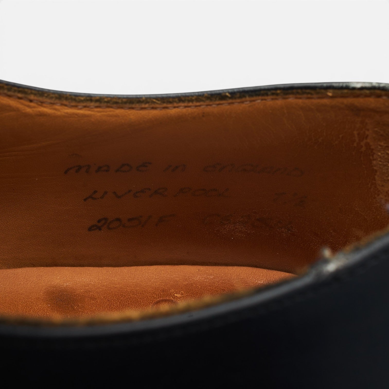 Cheaney Liverpool derby noir cuir pointure UK 7,5
