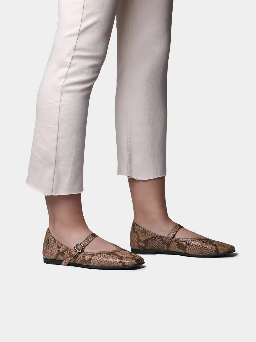 Toni Pons Marian-PI babies cuir effet serpent plates