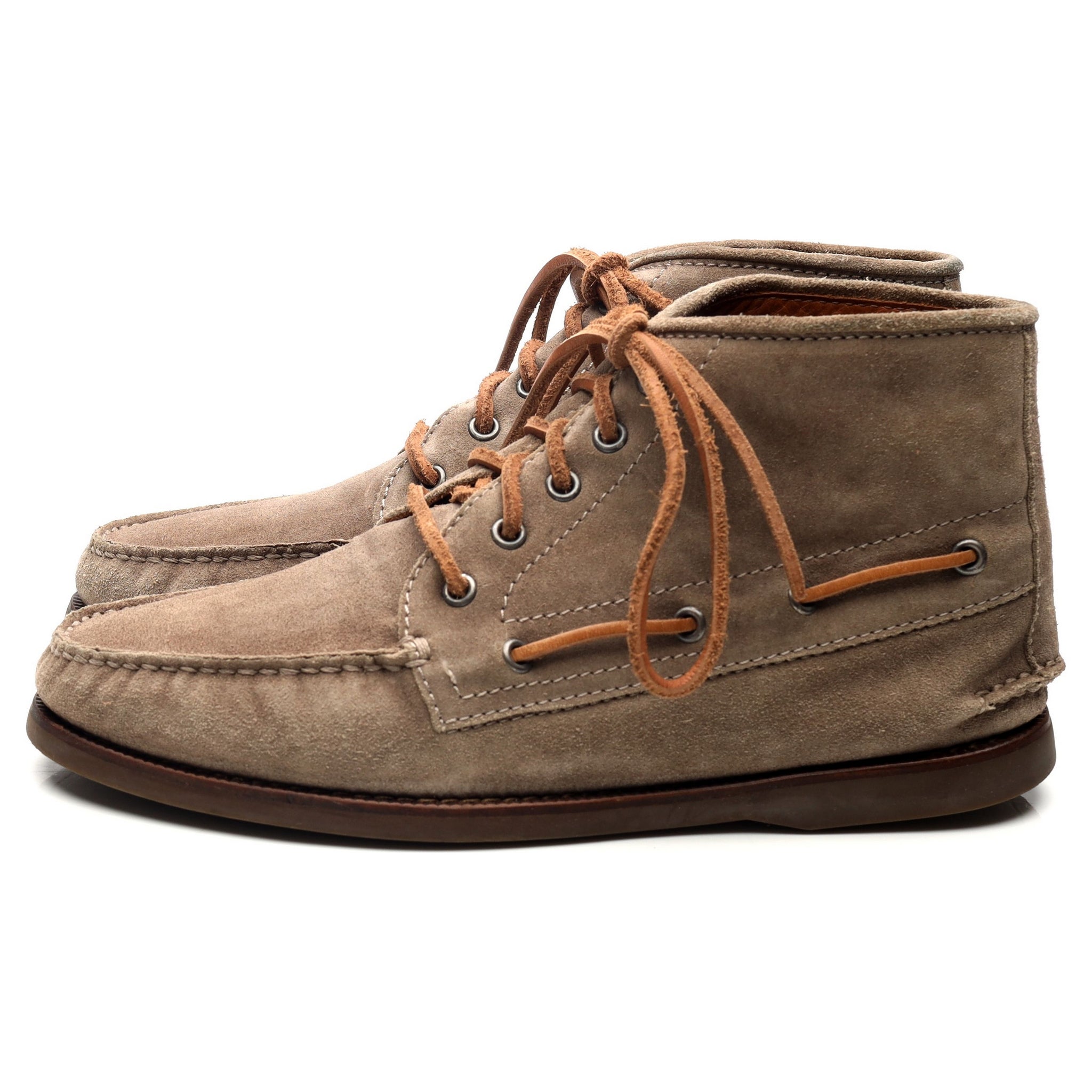 Brunello Cucinelli bottines suède beige homme UK 7