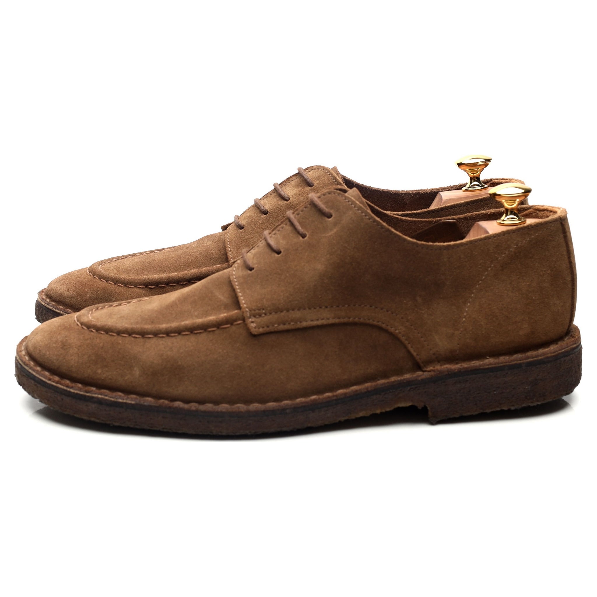 Drake's derby daim marron semelle crêpe UK 10.5