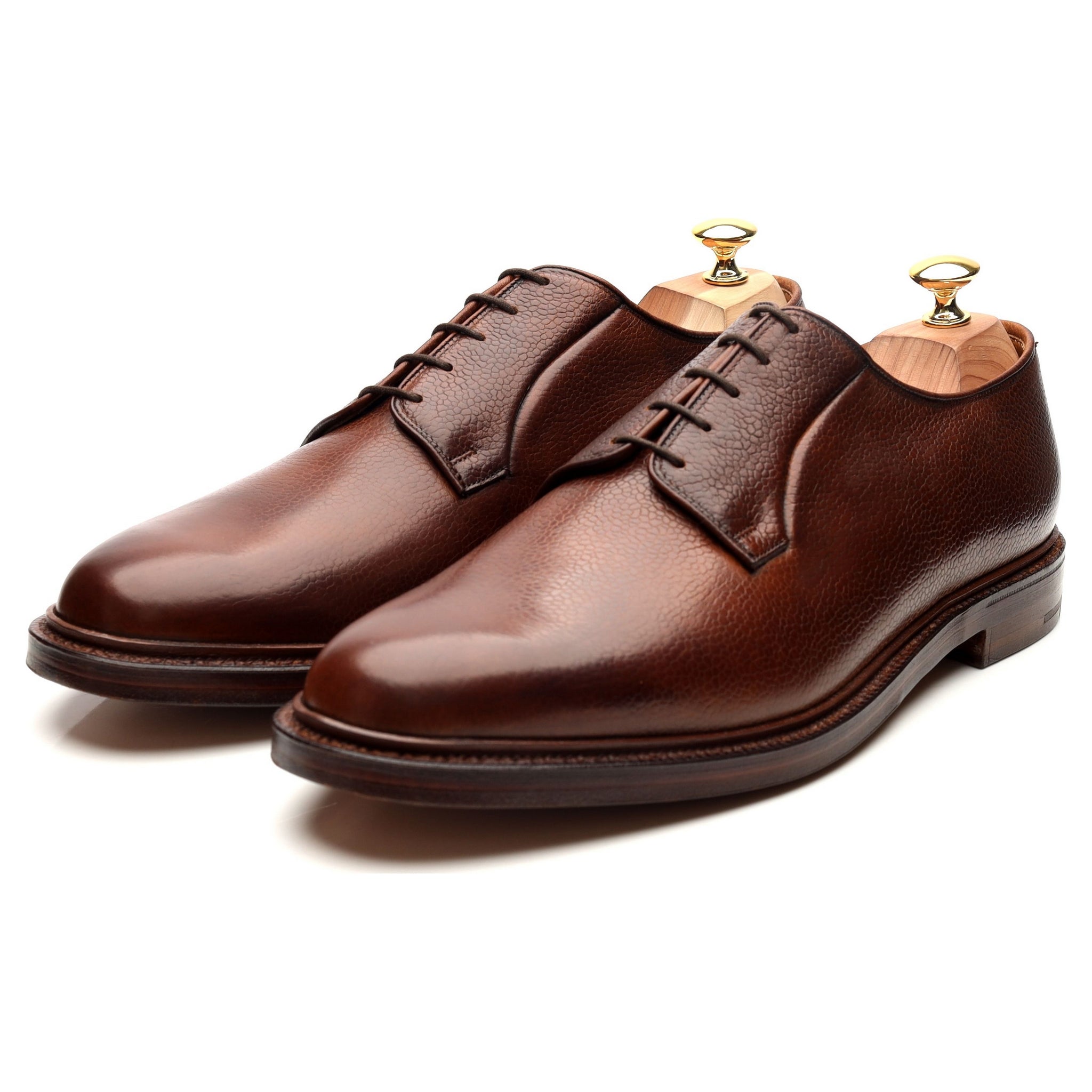 Crockett & Jones derby cuir marron UK 11 E grainé